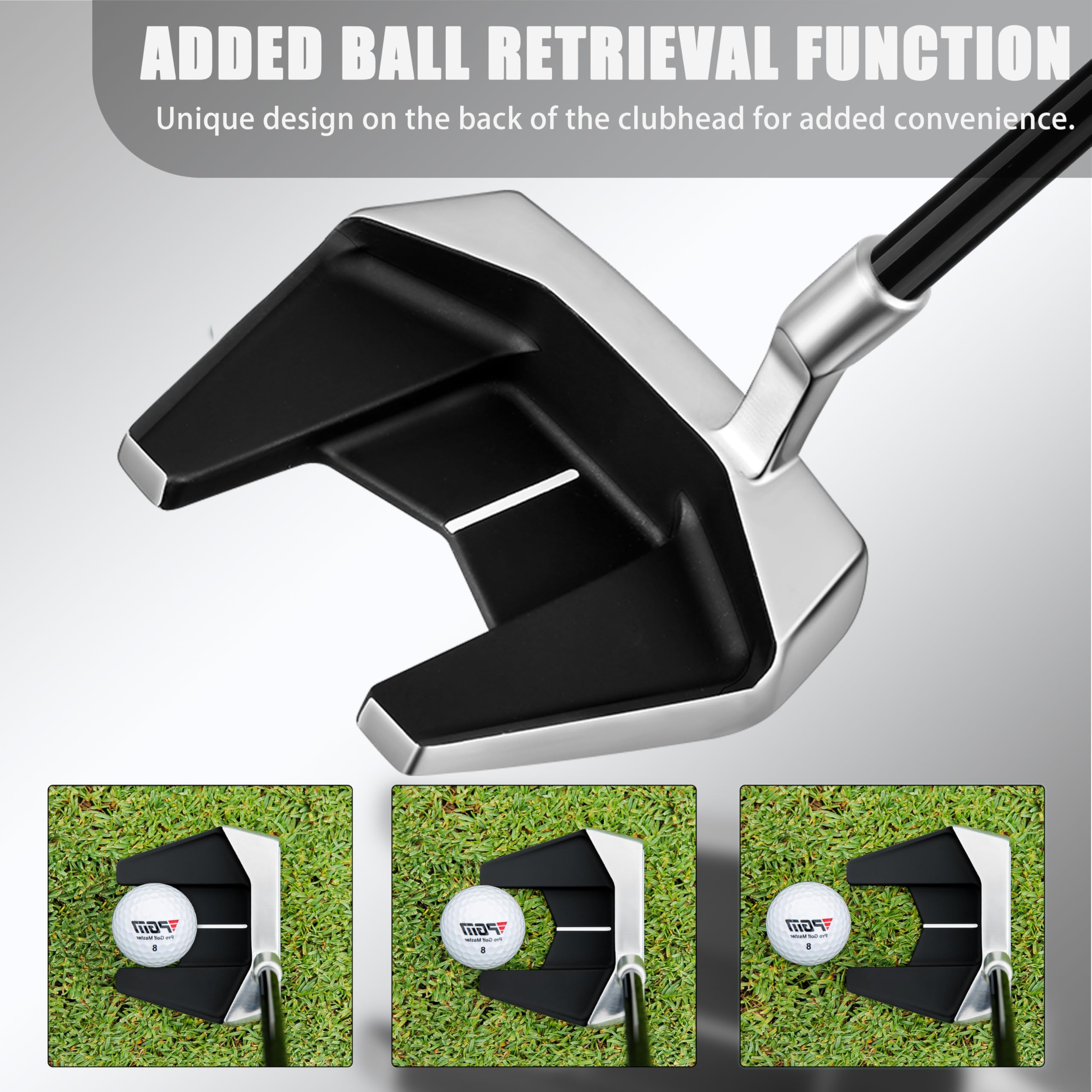 PGM Golf Putter for Men and Women - High MOI Mallet with Easy Alignment - Lightweight Graphite Shaft - Low Center of Gravity for Straighter Putts