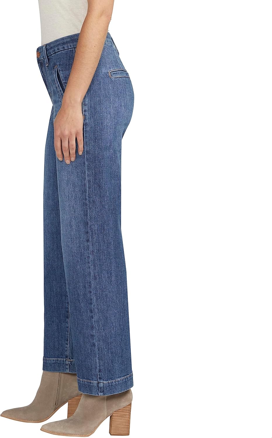 JAG Jeans Women's Sophia High Rise Wide Leg Jeans, Tidal Blue, 12 - Image 3