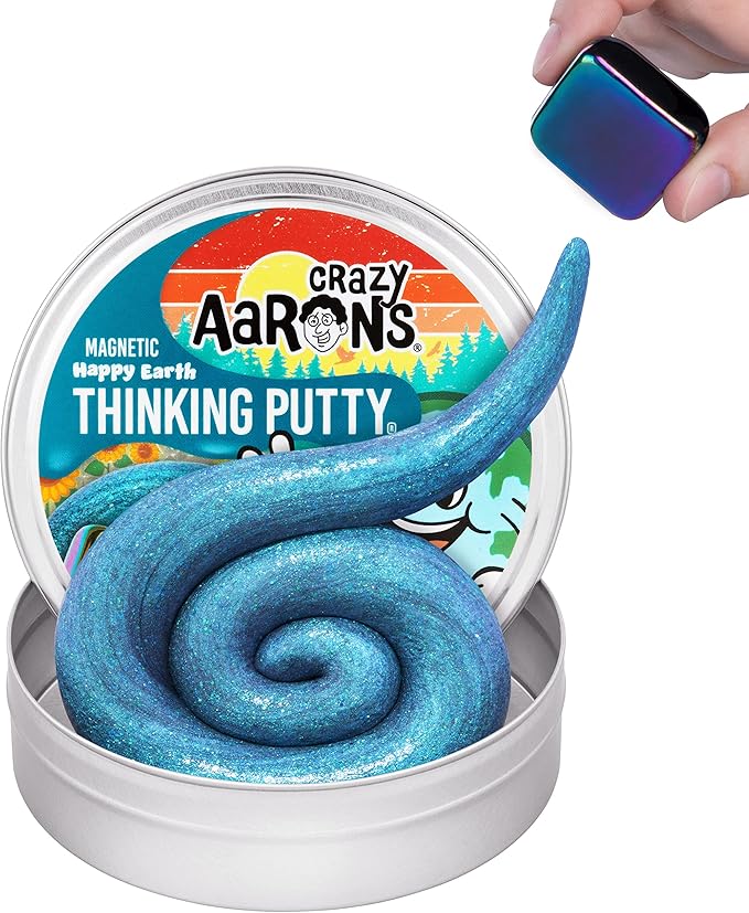 Crazy Aaron"s Thinking Putty® - Happy Earth - Blue Sensory Putty for Kids and Grown ups in a 4