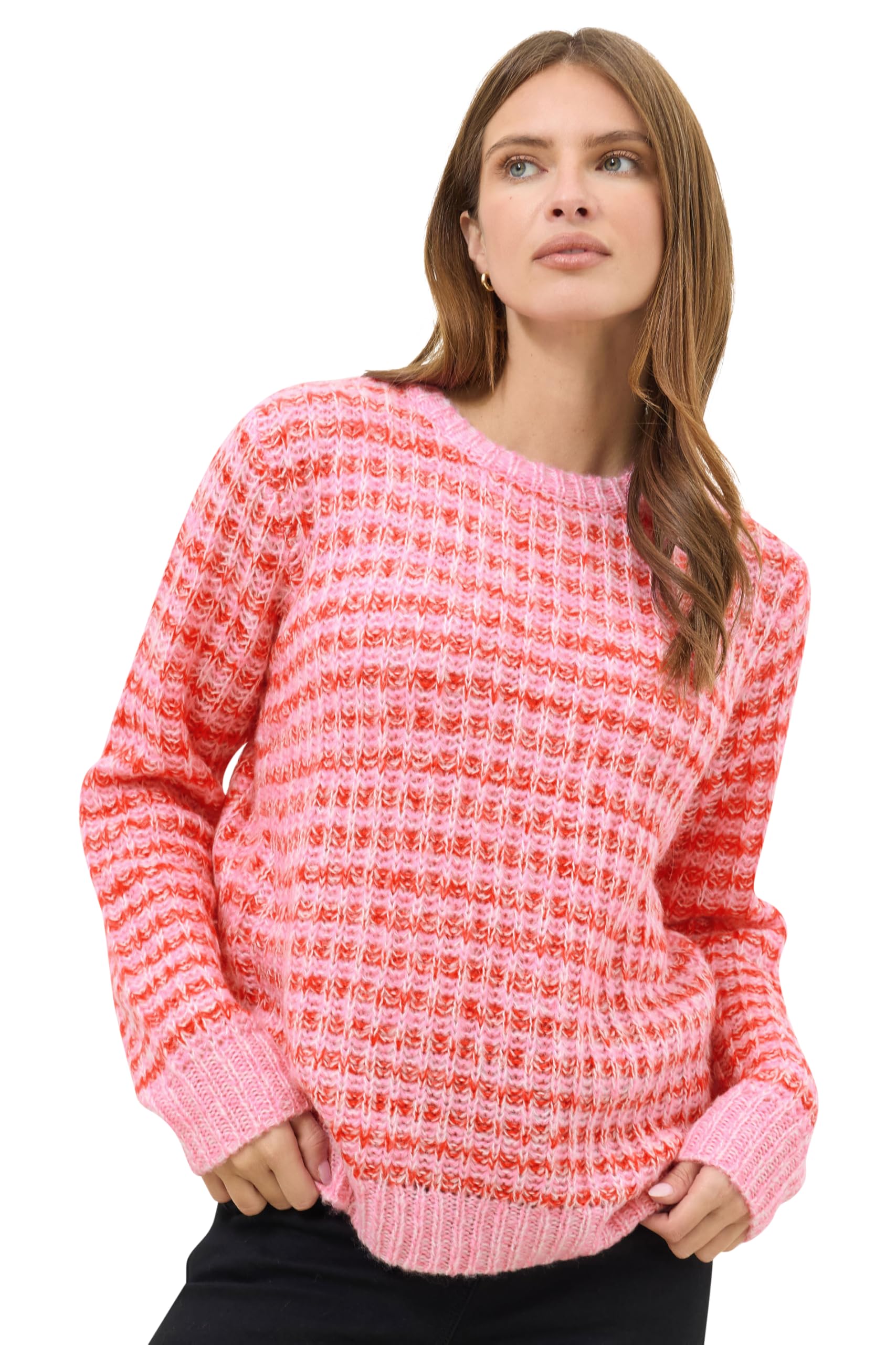 M&Co Women's Multicolor Cable Knitted Jumper | : 14/16