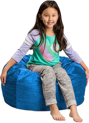 Saco de sofá Puff de felpa ultra suave para niños, con espuma viscoelástica y funda de micro-gamuza, mueble rellenos de espuma y accesorios para