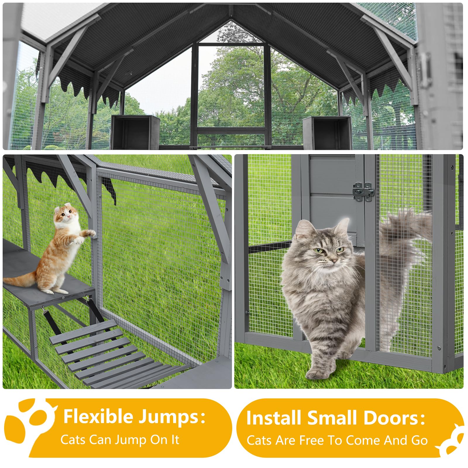 Cat Run Cage Large Cat Enclosure Catio Cage Run House Outdoor