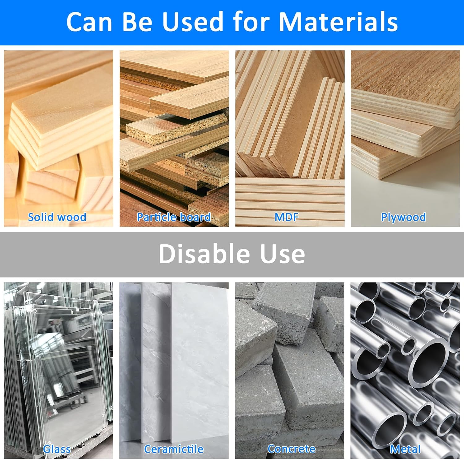 Forstner Bit Set, 10-Piece Forstner Bits for Woodworking, Carbide Tipped Fostner Drill Bit Set, Hole Saw Set for Hard Wood Softwood Plastic Plywood MDF