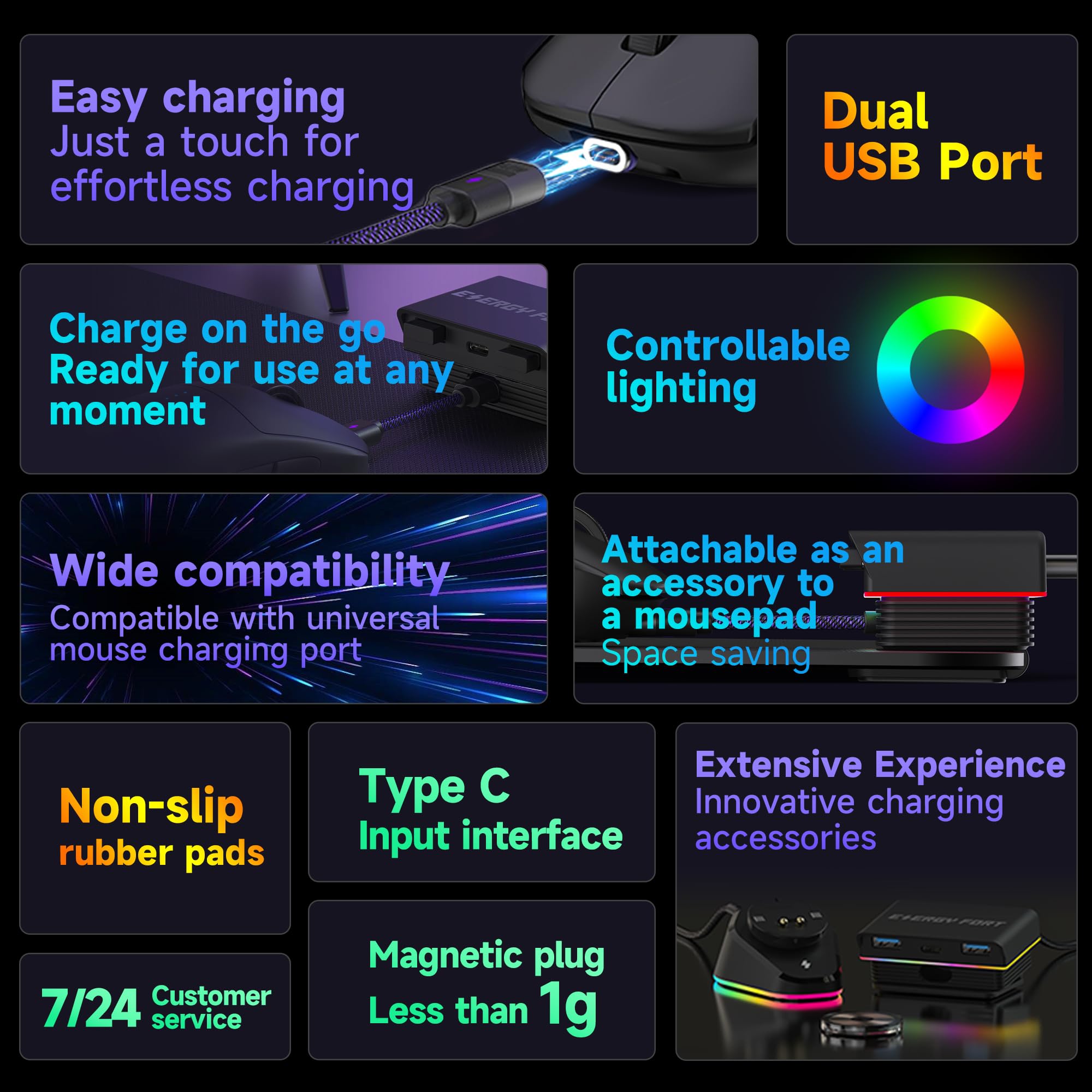 G Pro X Superlight For Gaming Mouse Charging Dock For Razer