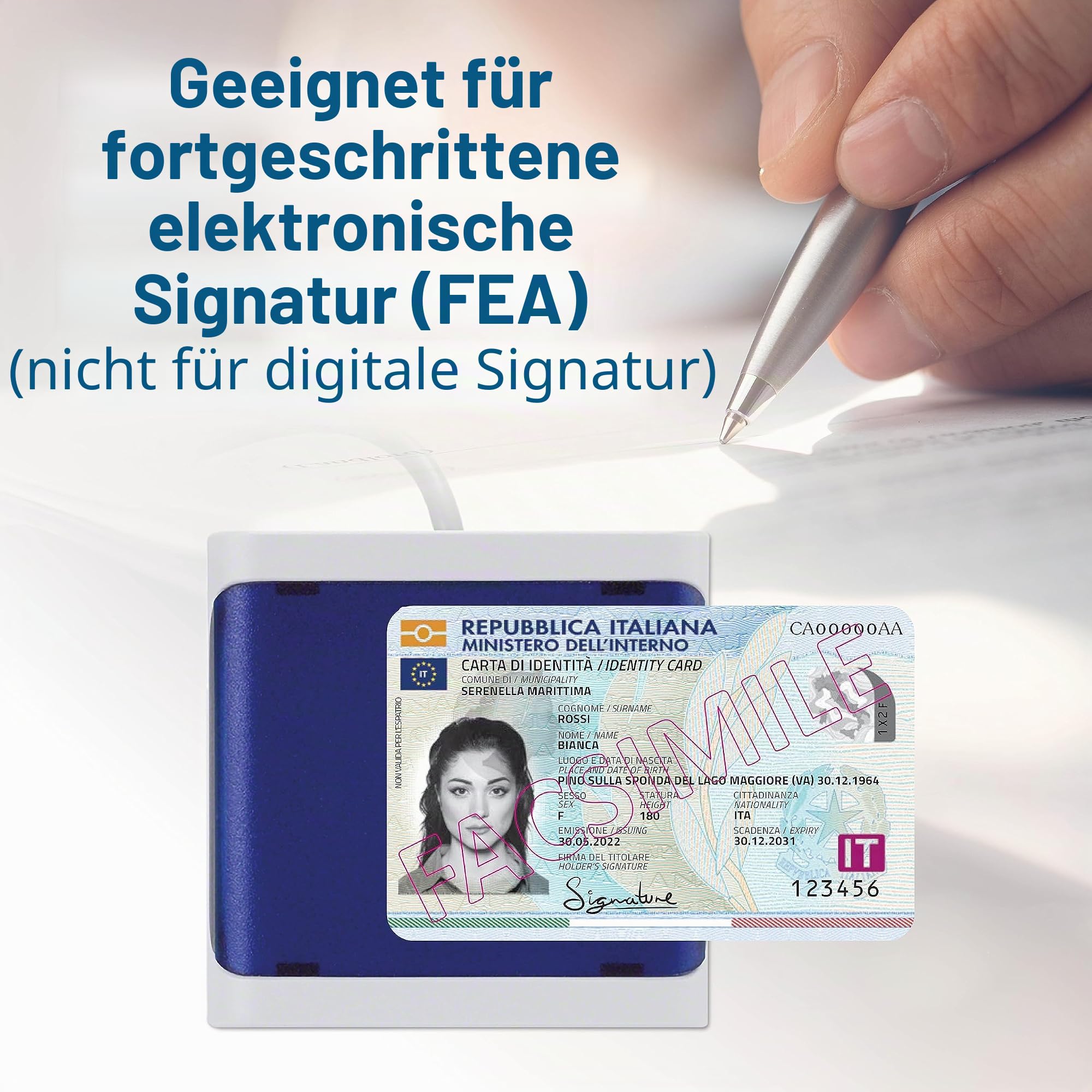 INTERNAVIGARE HID Omnikey 5022 USB Reader für elektronischen Personalausweis CIE 3.0 - Plug&Play für MAC und Win (alle Versionen)