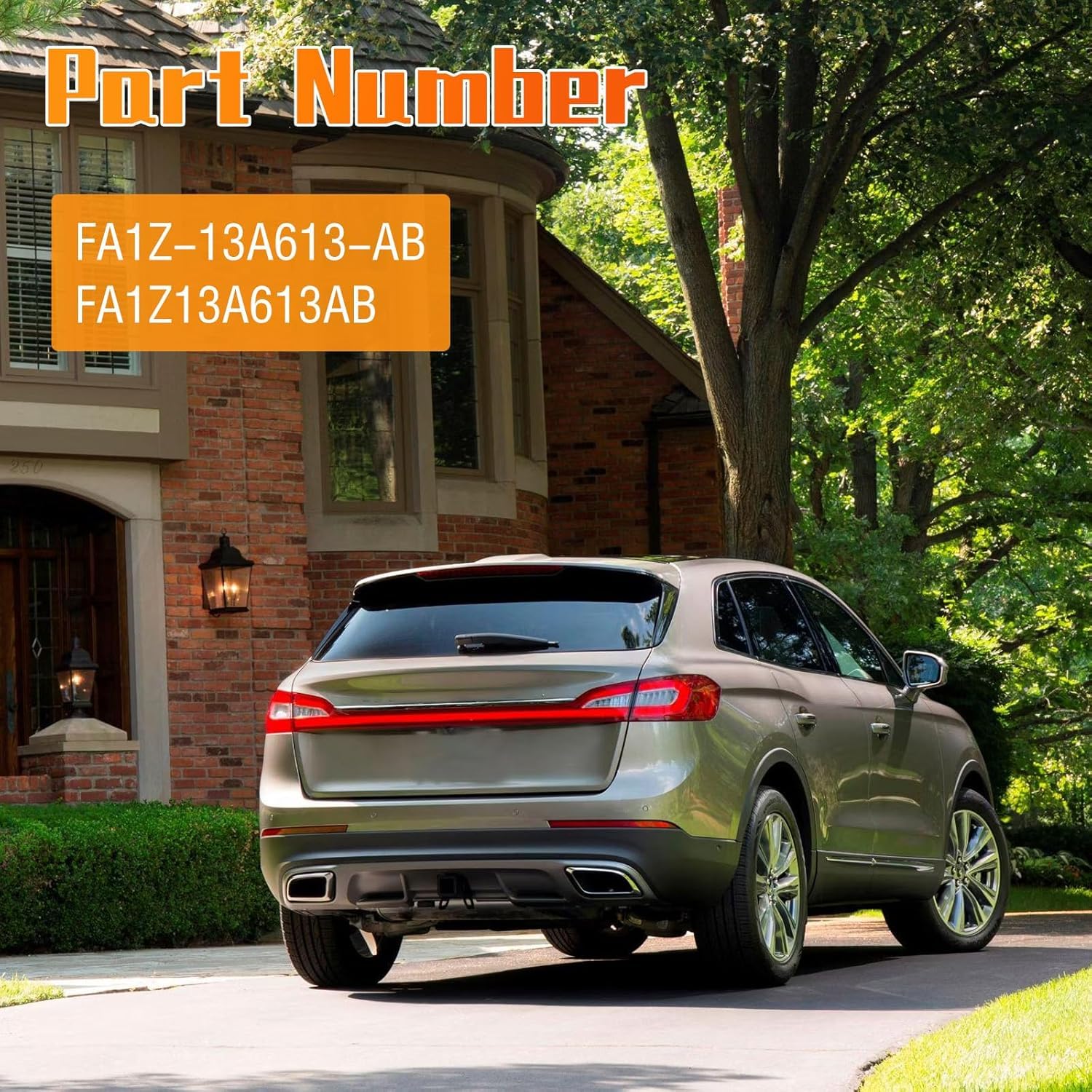 FA1Z-13A613-AB High Third Mount Light 3rd Brake Stop Lamp LED Compatible with 2016 2017 2018 Lincoln MKX LED Stop Light Replace: FA1Z-13A613-AB FA1Z13A613AB