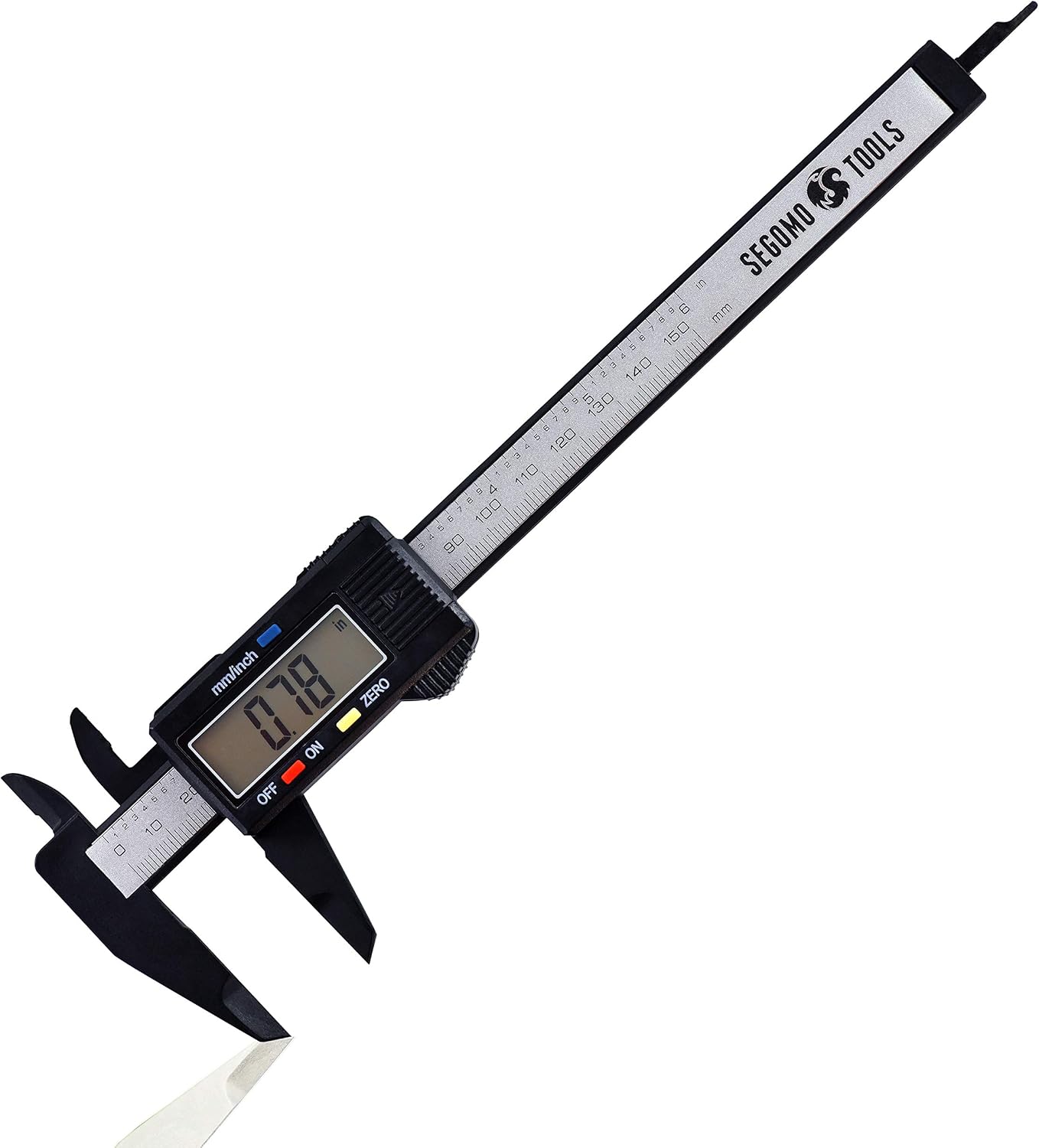 Segomo Basics 6 Inch Electronic Digital Calipers: Inch, Millimeters Conversion - CAL6DIGIBASICS