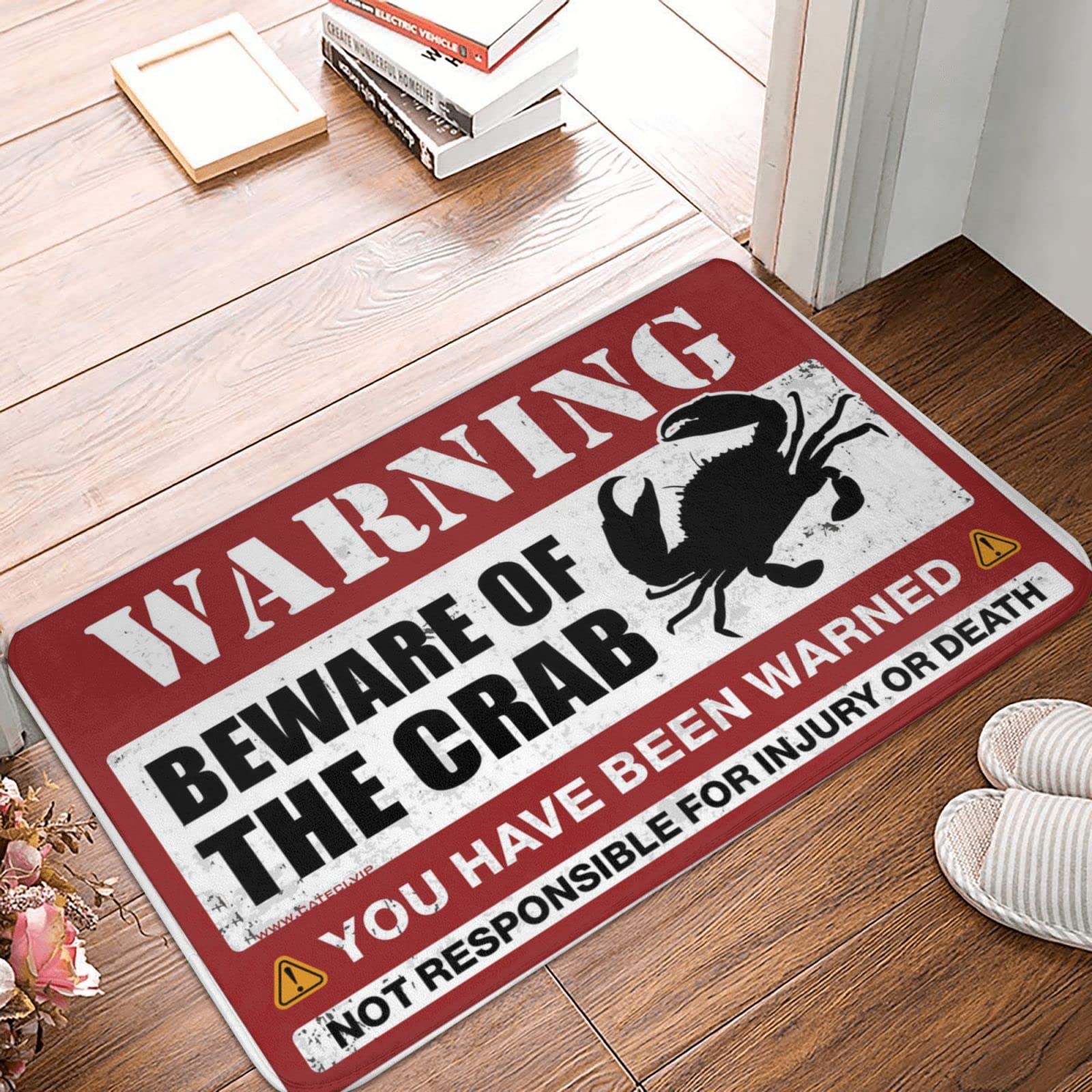 Tapis de bienvenue extérieur crabe 65x90 pour entrée de villa côtière
