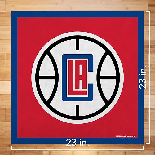 Miniatura 2 de Rico Industries NBA Basketball Los Angeles Clippers - Decoración de pared de fieltro estándar de 23 x 23 pulgadas, pancarta para cueva de hombre,