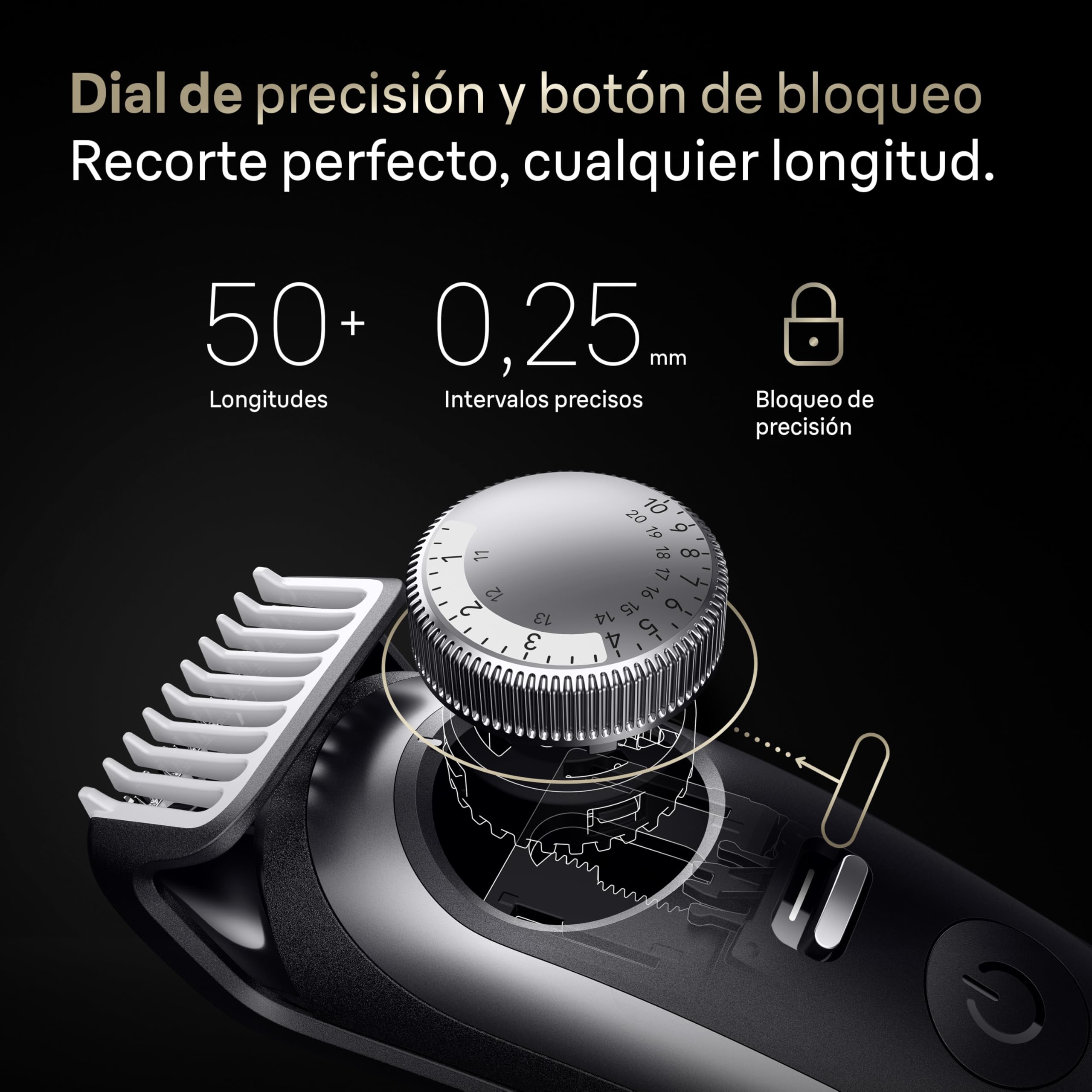 Braun Recortadora de Barba Series 9 BT9545, Cromo - Barbero Recargable Resistente al Agua, +10 Accesorios para Barba, 180 Min de Autonomía, 52 Longitudes, Lámina Ultra Afilada