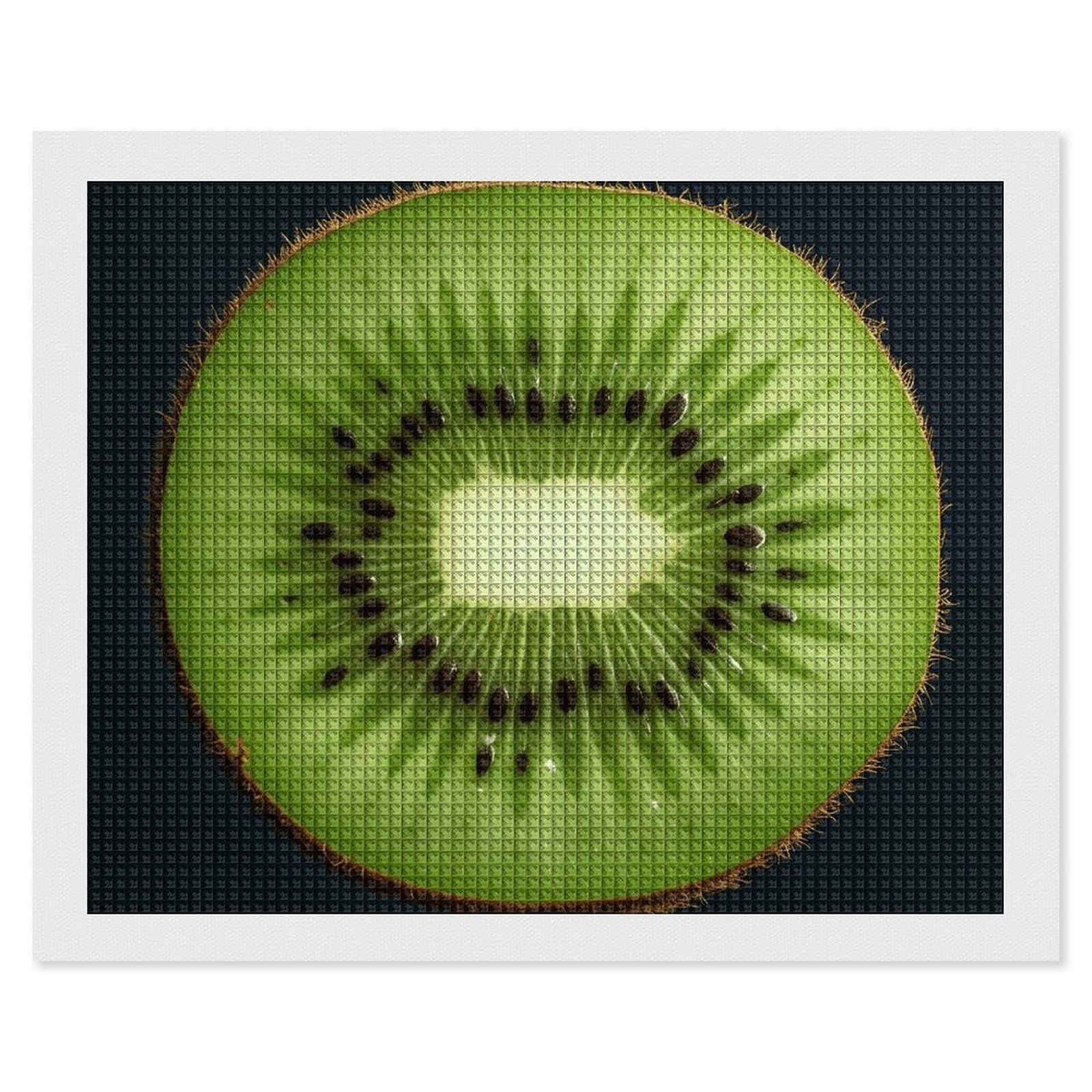 NONHAI Diamond Painting Kits for Adults - DIY Diamond Art Kits for Beginners - Full 5D Paint Drill Diamond Dots Paintings- Kiwi Slice Diamonds Pictures Gem Art and Craft Wall Decor 16"x20"