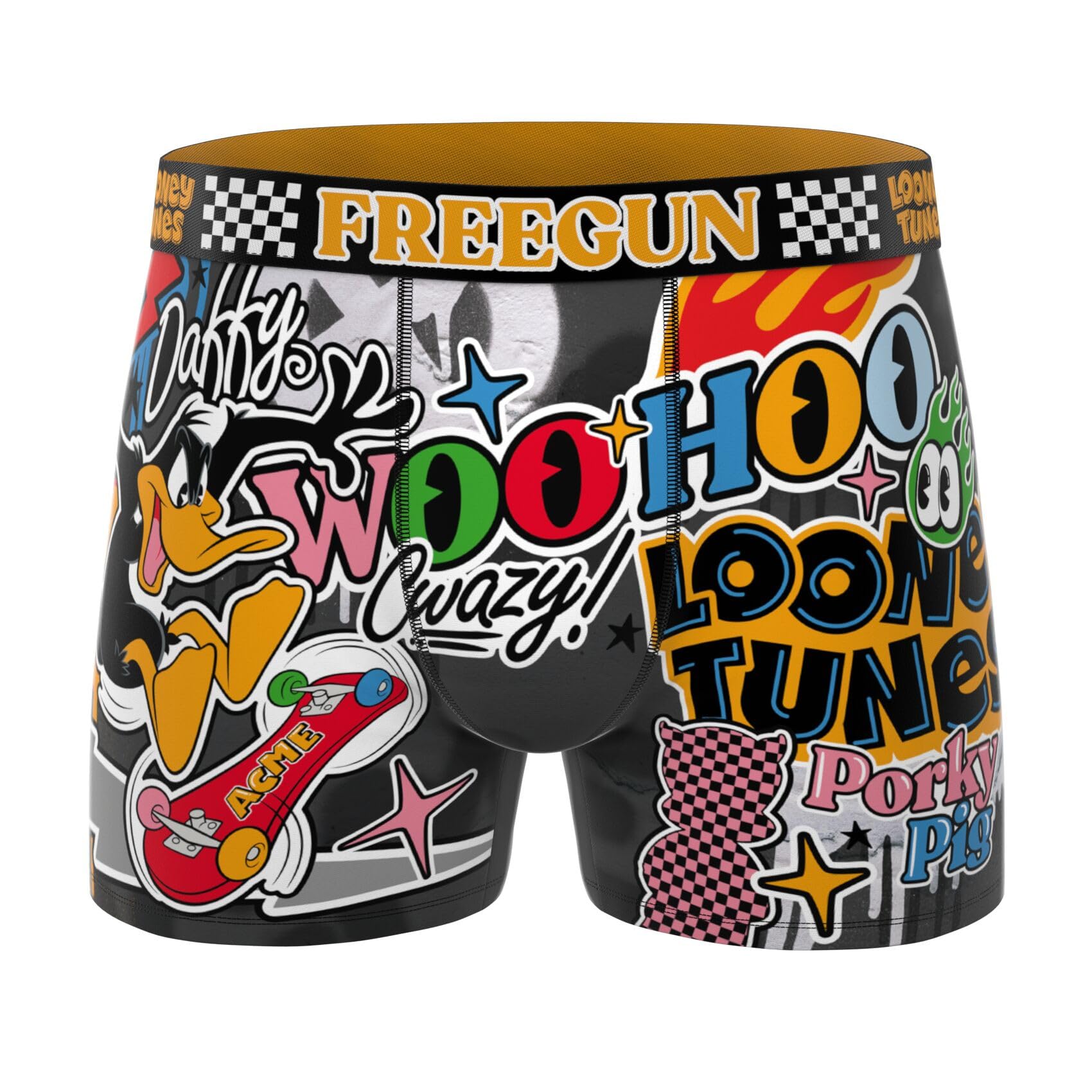 FREEGUN Boxer Enfant Looney Tunes, Caleçon Garçon Bugs Bunny, Daffy, Coyote et Taz (Lot de 4)