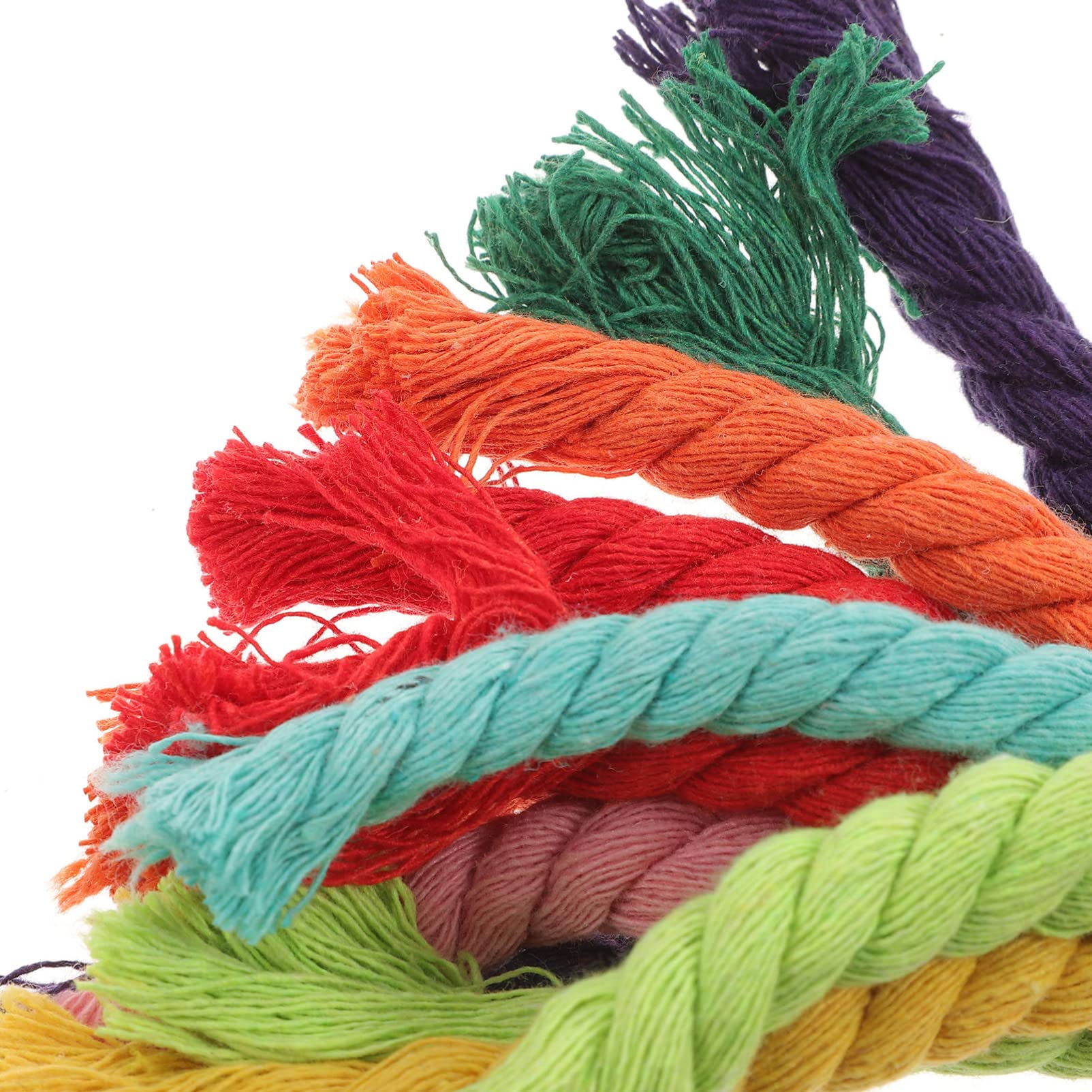 Housoutil 5pièces Jouet Coton pour Oiseaux Jouet à Mâcher pour Perroquets Parakeets Et Autres Oiseaux Domestiques Amusement Et Détente Assurés