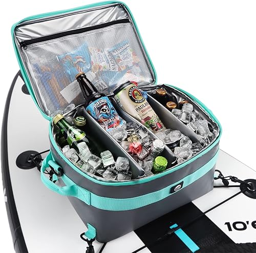 Miniatura 2 de YVLEEN Enfriador de tabla de remo impermeable, enfriador de SUP, material de PVC duradero, bolsa de cubierta con bolsillo superior de malla, correas