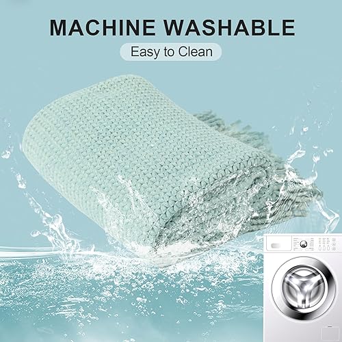 Miniatura 7 de Manta de punto para sofá, manta suave de granja con borlas, manta ligera decorativa para el hogar, mantas de primavera para camasillasofá, textura