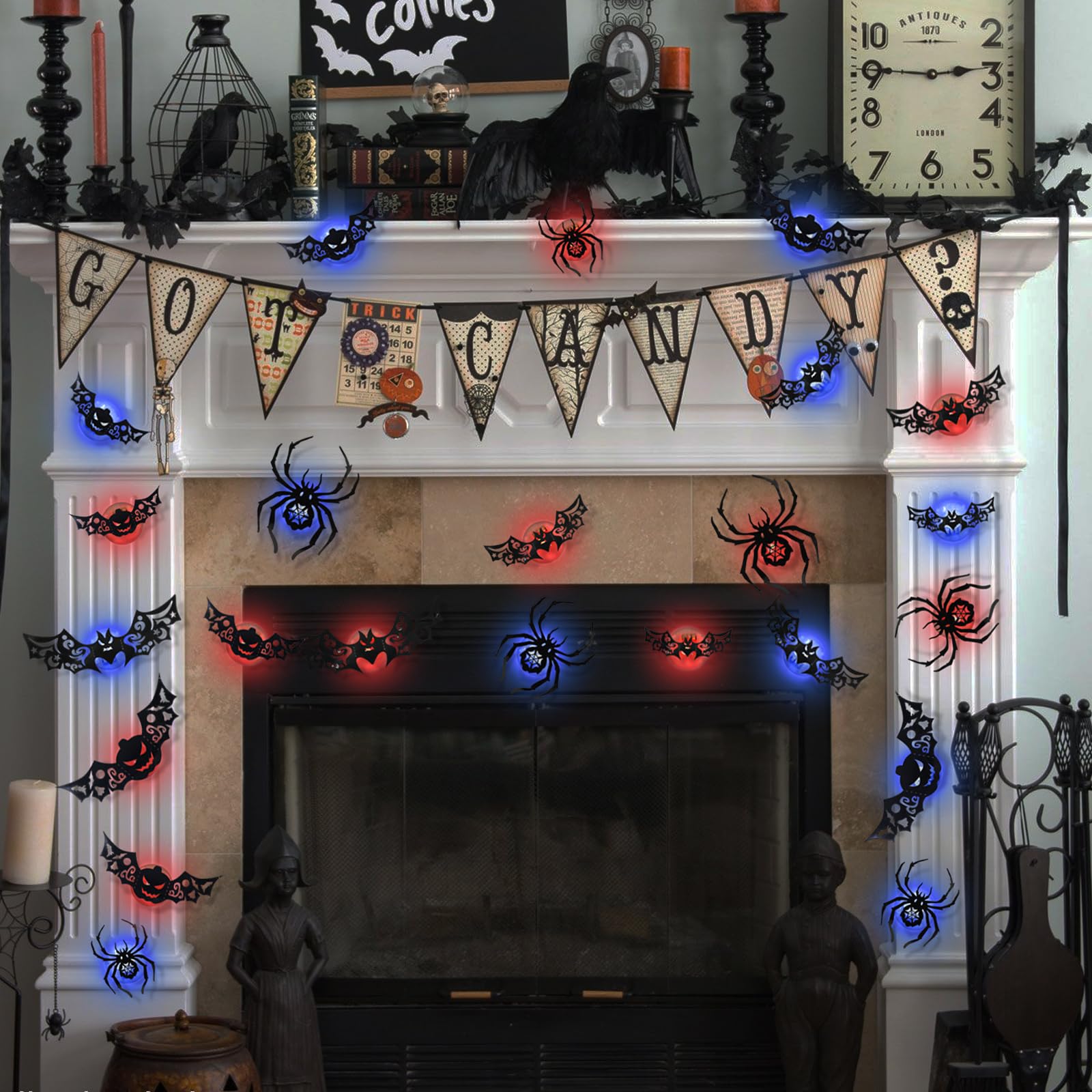 MoonyLI 24-teilige 3D Fledermaus Aufkleber Für Halloween – Gruselige PVC-Aufkleber Für Fenster, Wände & Türen | Selbstklebend & Rückstandslos Entfernbar