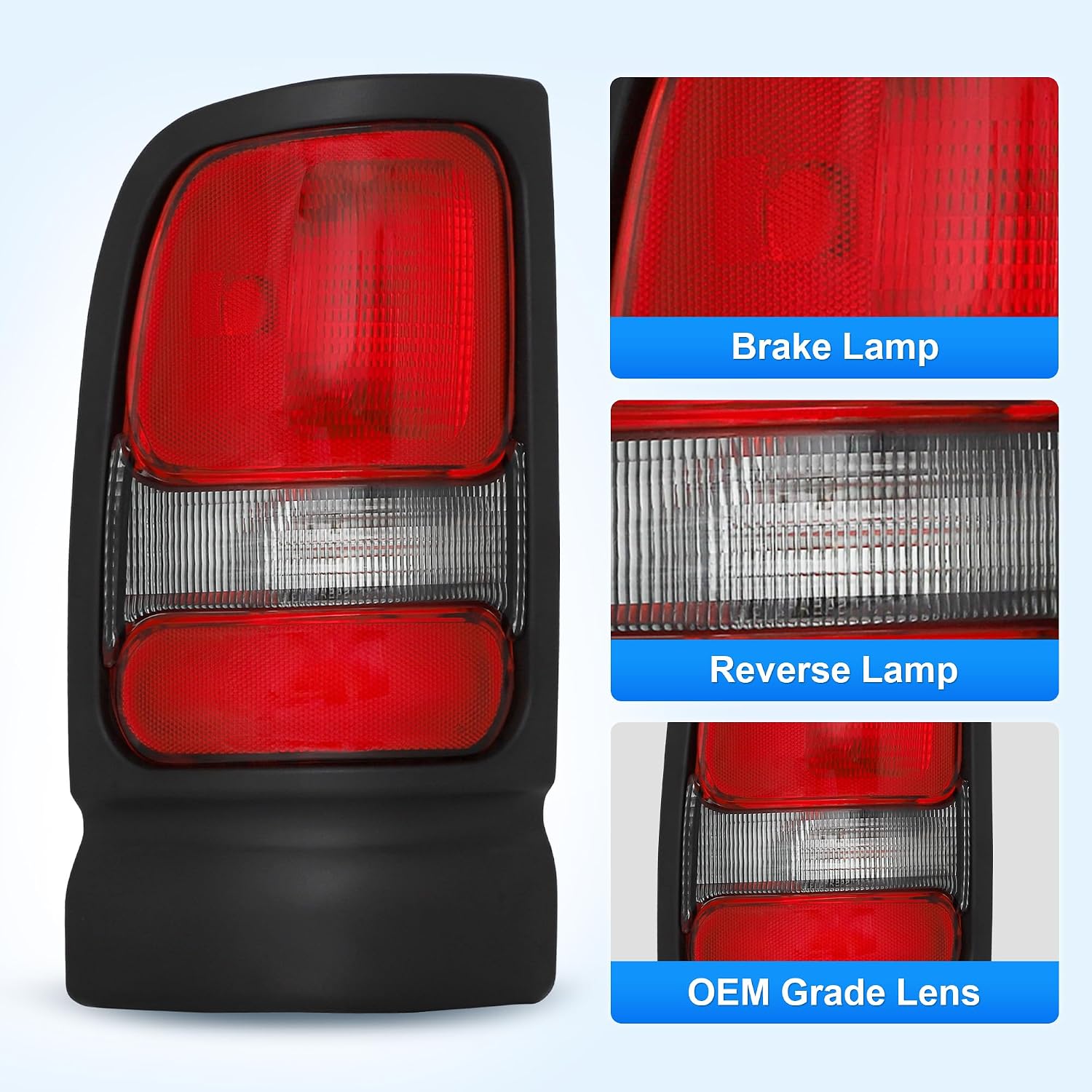 ELH Tail lights Assembly Fit For 1994-2001 Dodge Ram 1500 2500 3500 94-01 Taillights Lamp Driver Side