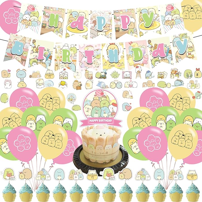 Buy Sumikko gurashi Birthday Party Supplies,Cute Cartoon Birthday Party ...