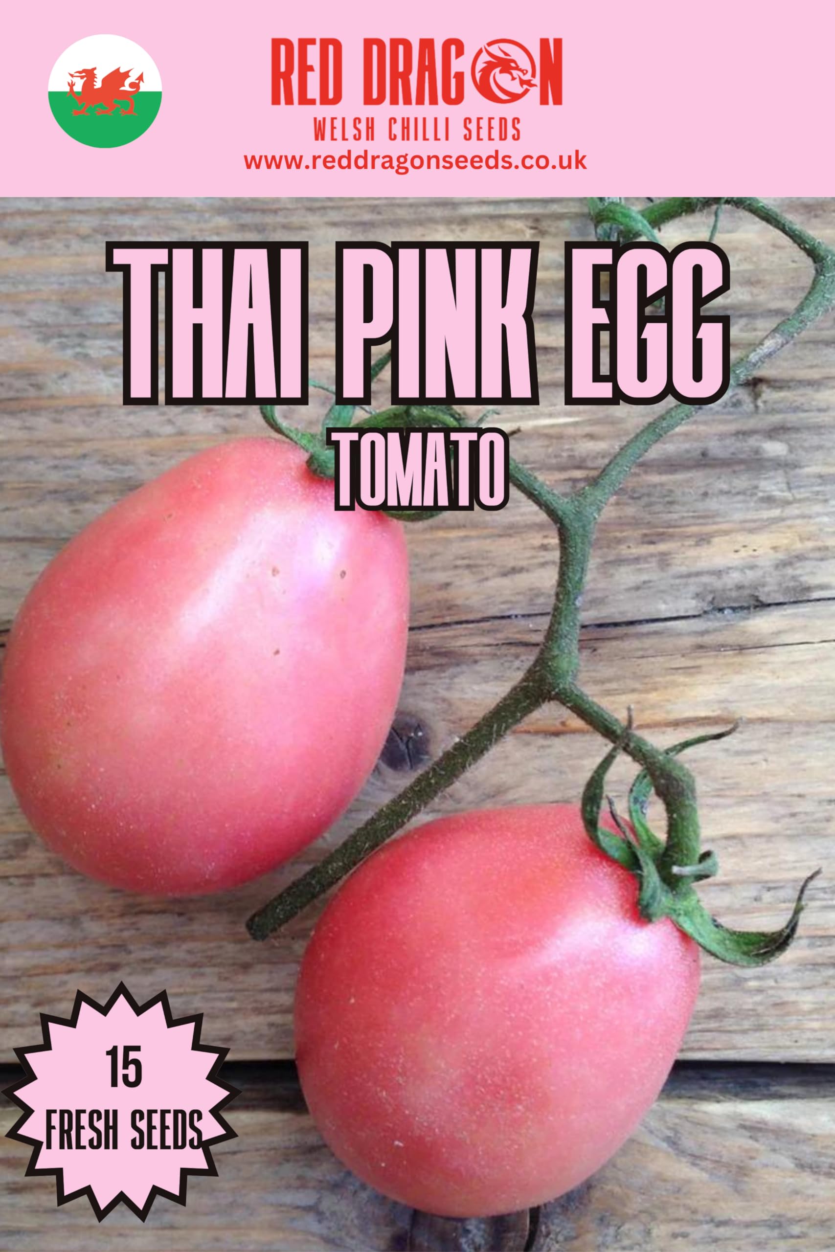 Thai Pink Egg Tomato Seeds - 15 Fresh Seeds