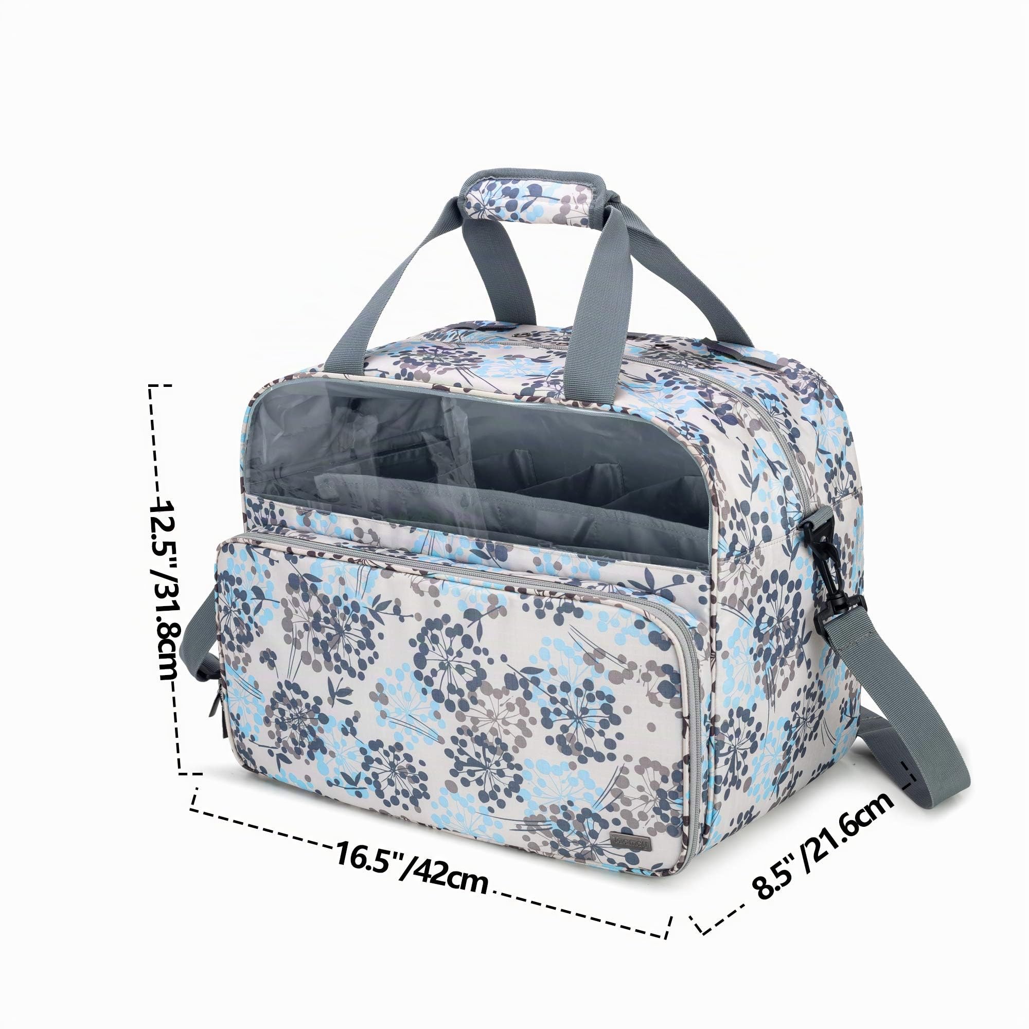 Teamoy Sac de Tricot Rangement pour Pelote de Laine, Sac Fourre-Tout pour Pelotes de Laine et Fils, avec Multiples Poches pour Aiguille à Tricoter et Autres Accessoires de Tricot, Pissenlit