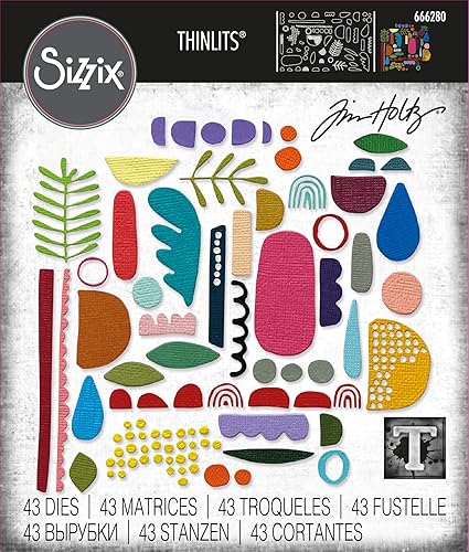 Miniatura 3 de Sizzix Juego de troqueles Thinlits 666280 de Tim Holtz, 43 unidades
