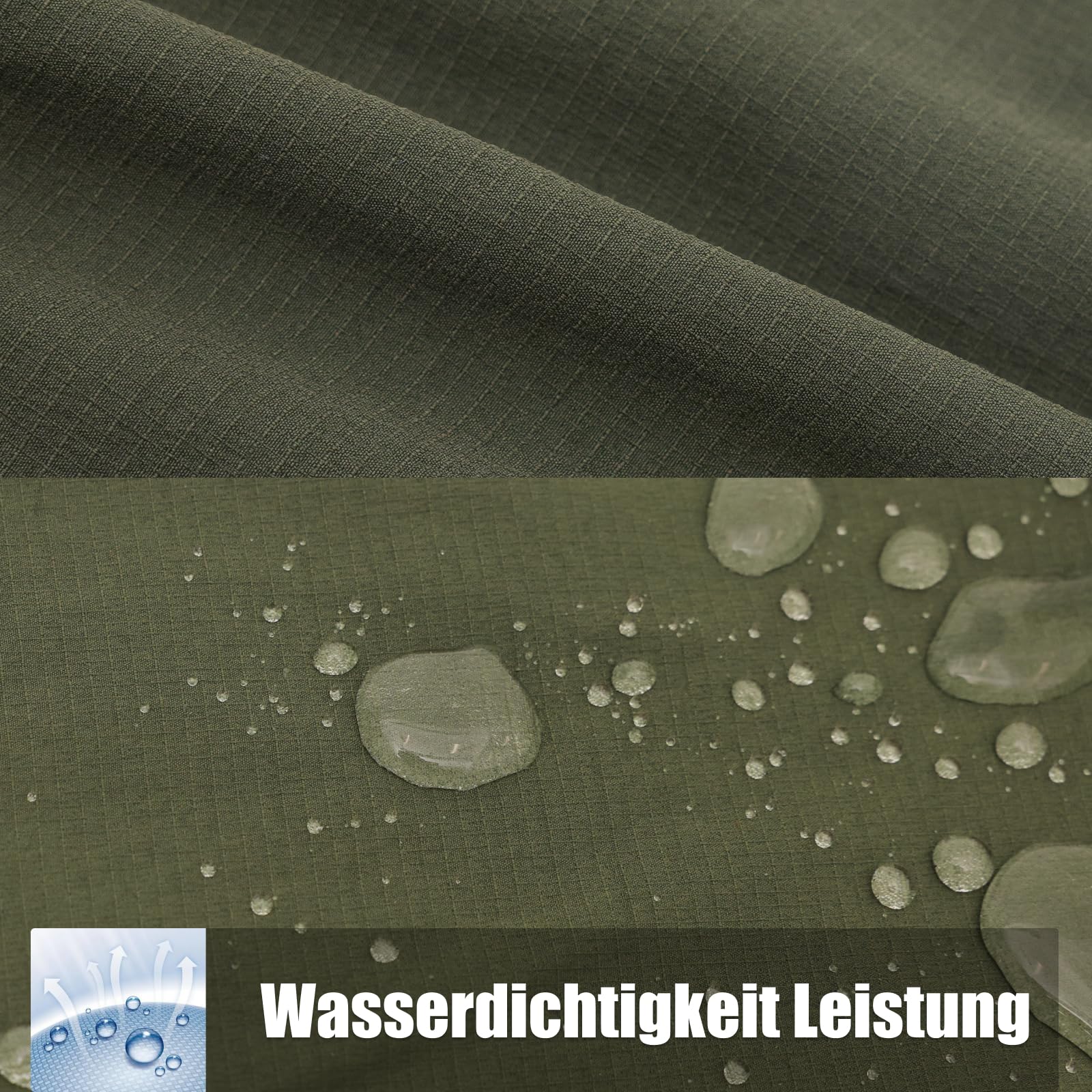 WORK IDEA Outdoorhose für Herren Wanderhose Wasserdicht & Elastisch Softshellhose Atmungsaktiv Weiche für Trekking, Bergsteigen und Freizeit