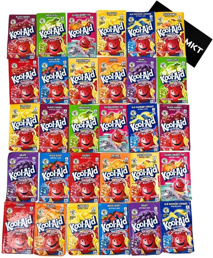 Kool Aid Packets Ultimate Bundle 30 Kool Aid Mix Powder