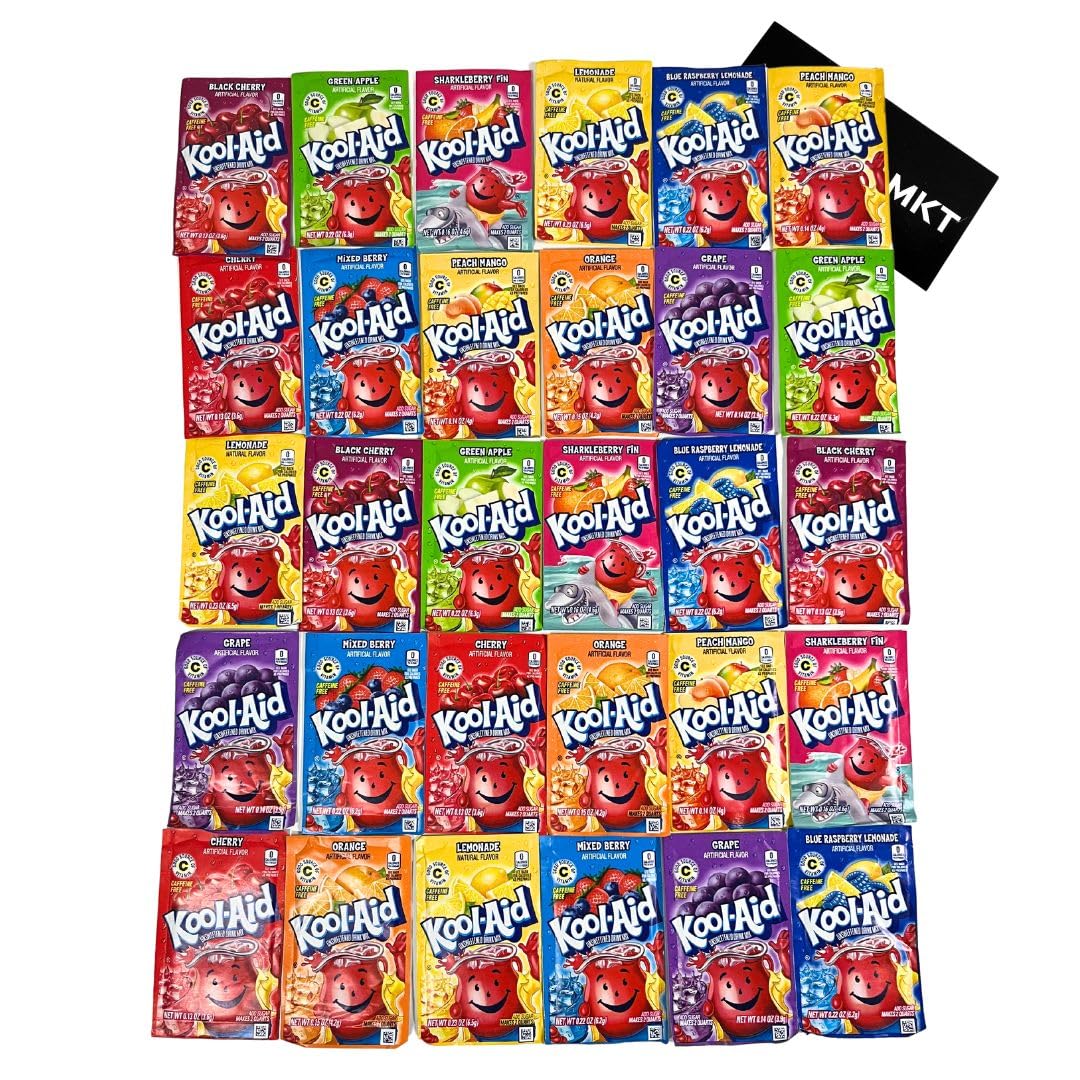Kool Aid Packets Ultimate Bundle 30 Kool Aid Mix Powder