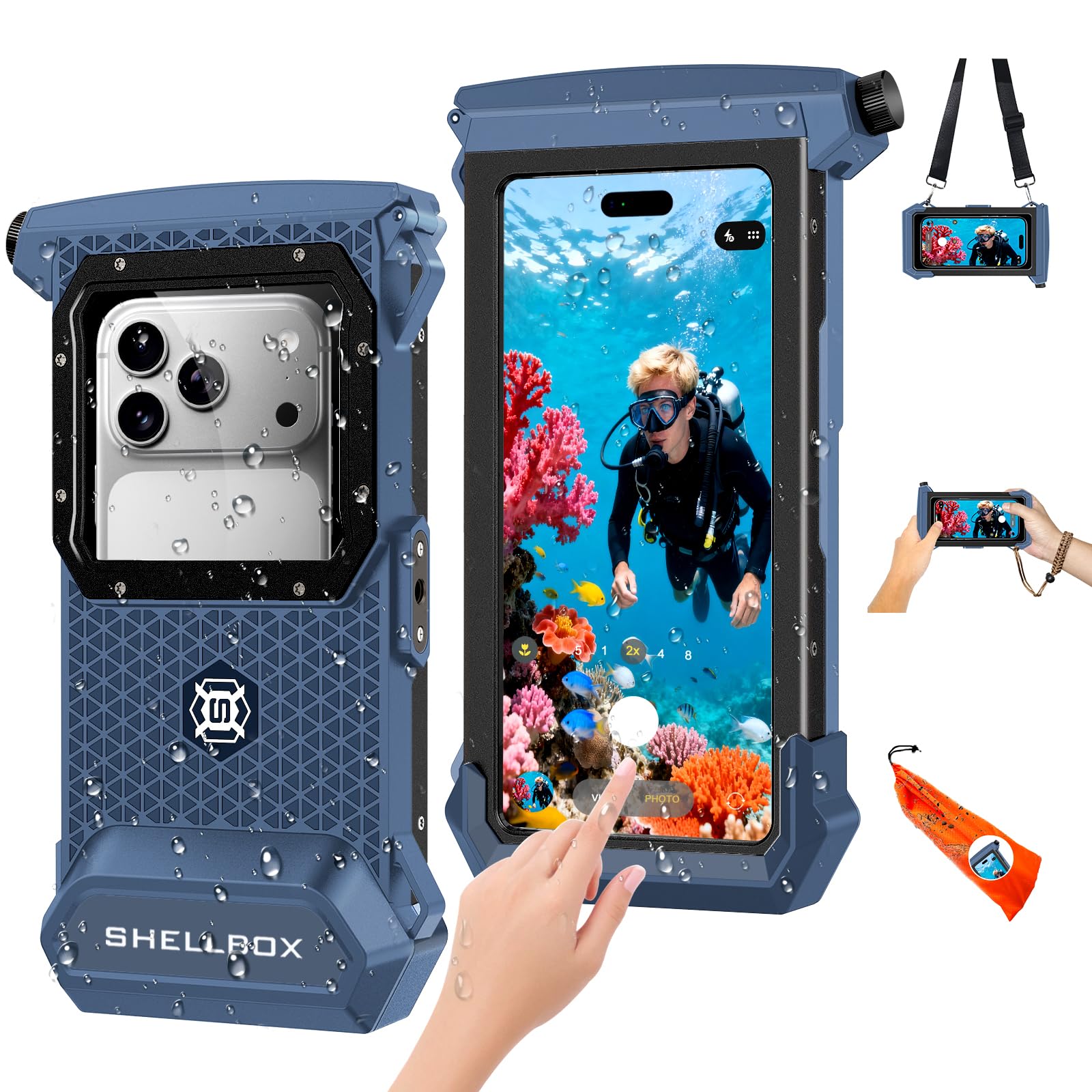 Saupsitnz 2026 Diving Snorkeling Phone Case for iPhone 17/16/15/14/13/12/11 Pro Max/XS/X Samsung Galaxy S25/S24/S23 Professional Scuba Dive Waterproof