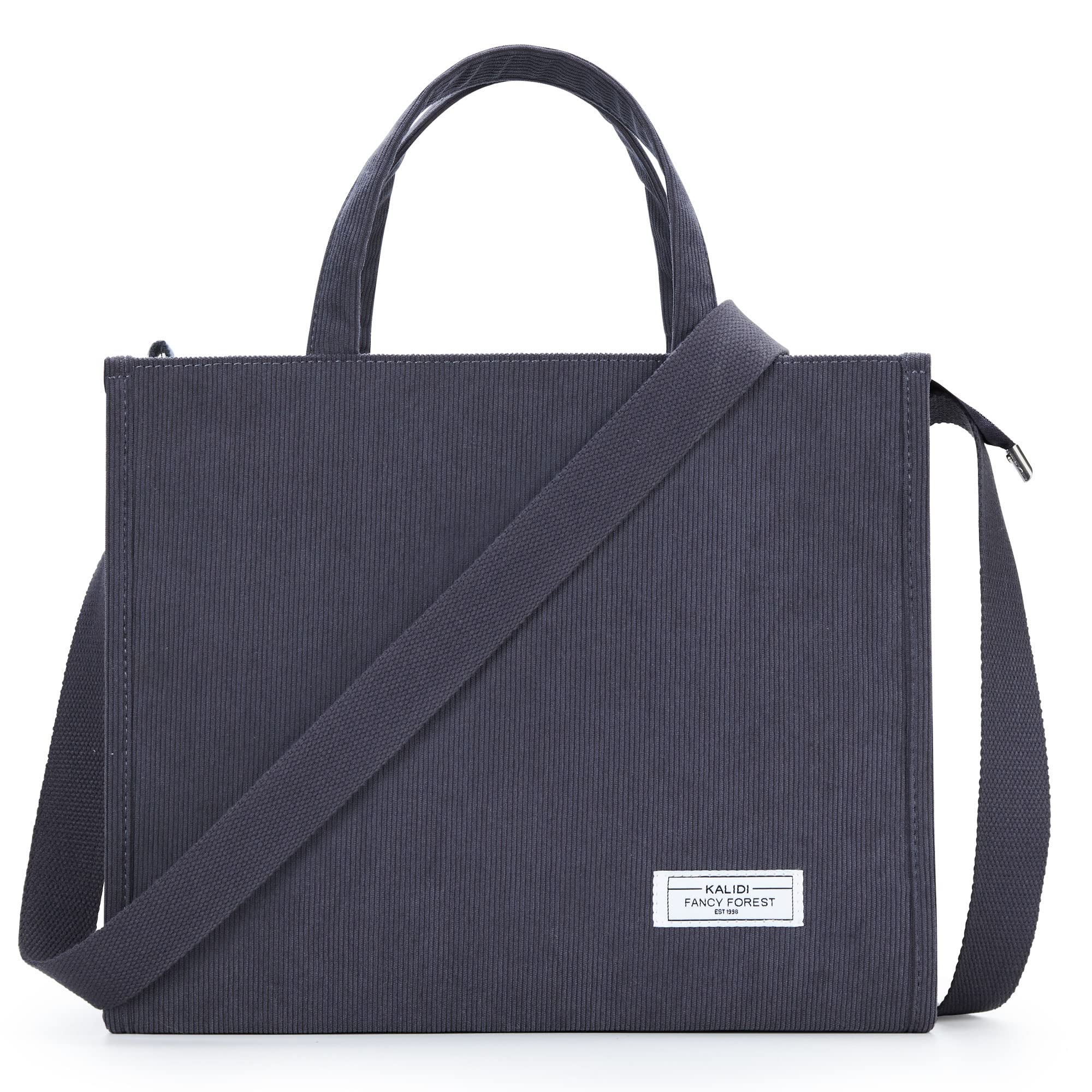 KALIDI Tote Bag for Women Corduroy Crossbody Bag Casual Zipper Tote Fashion Shoulder Handbag Hobo bag with Pockets