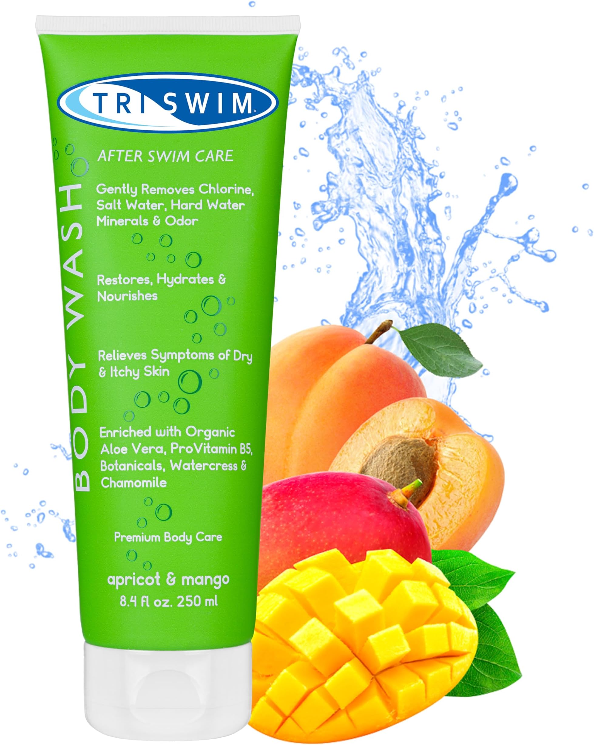 – TRISWIM - Chlorine Removal Body Wash, After Swim Care Shower Gel, Moisturising Anti-Chlorine Vegan Shower Gel for Swimmers, Body Wash for Women & Men