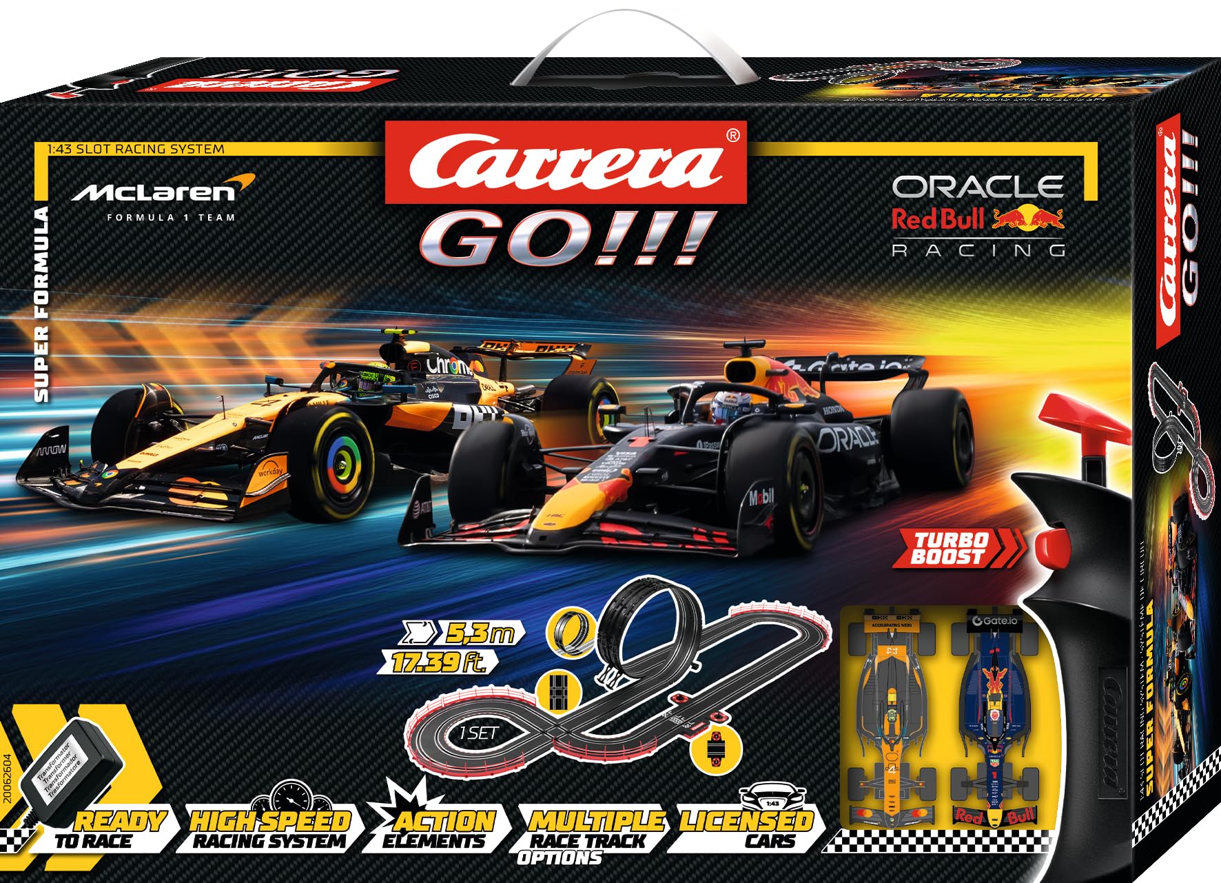 Carrera Go Formula DUEL 1/43 スロットカー Carrera GO Super Formula - Formula 1 Race Track Set with Red Bull