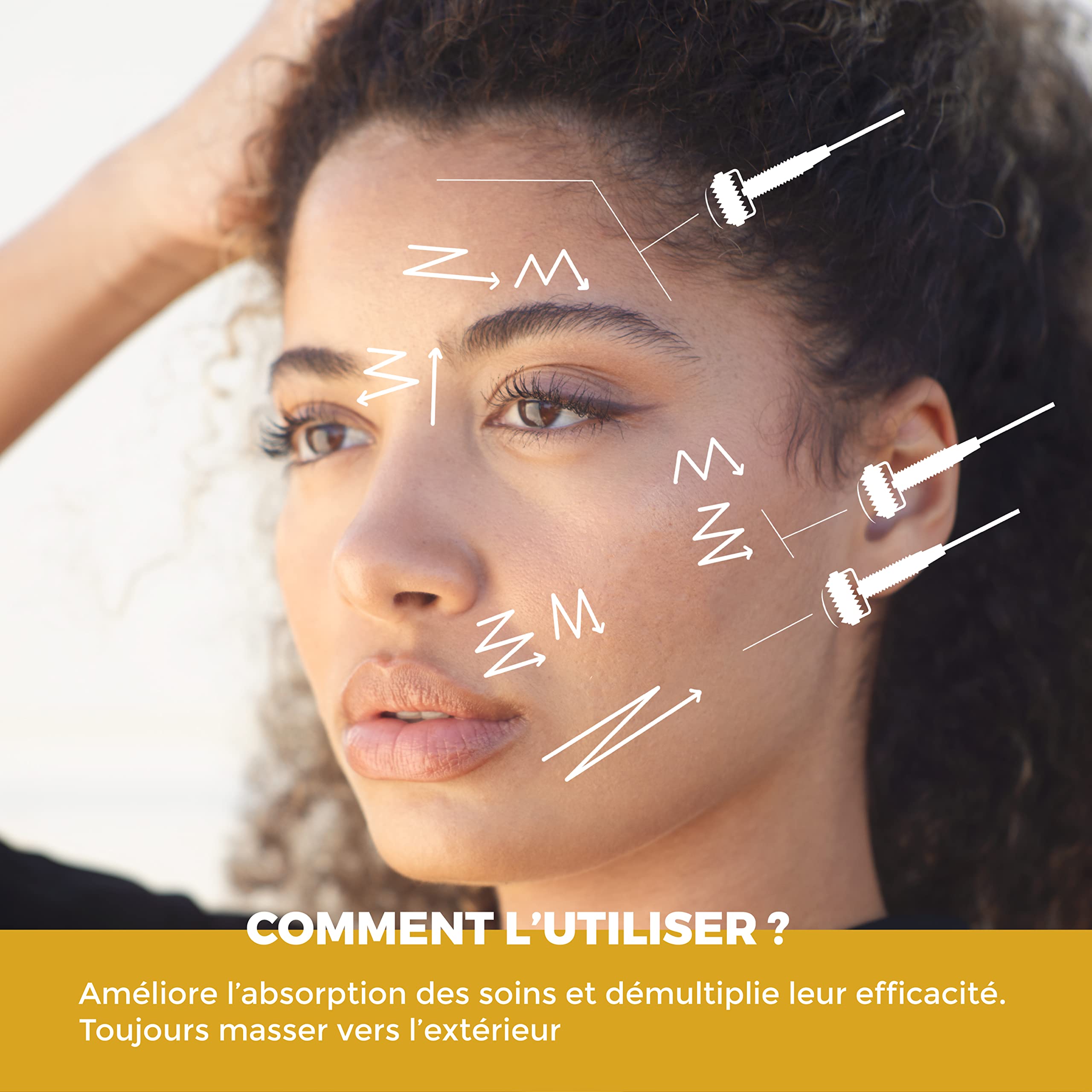 ROLL ON JADE - RIDOKI Gold Acu - Rouleau Massage Visage Anti-âge + Pointe d'acupression, Roller Visage Lifting Naturel, Lisse, Raffermit, Stimule