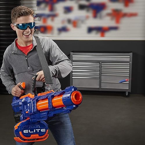 Miniatura 4 de NERF Elite Titan CS-50 Toy Blaster - Totalmente motorizado 50 dardos Elite oficiales barril giratorio para niños adolescentes adultos