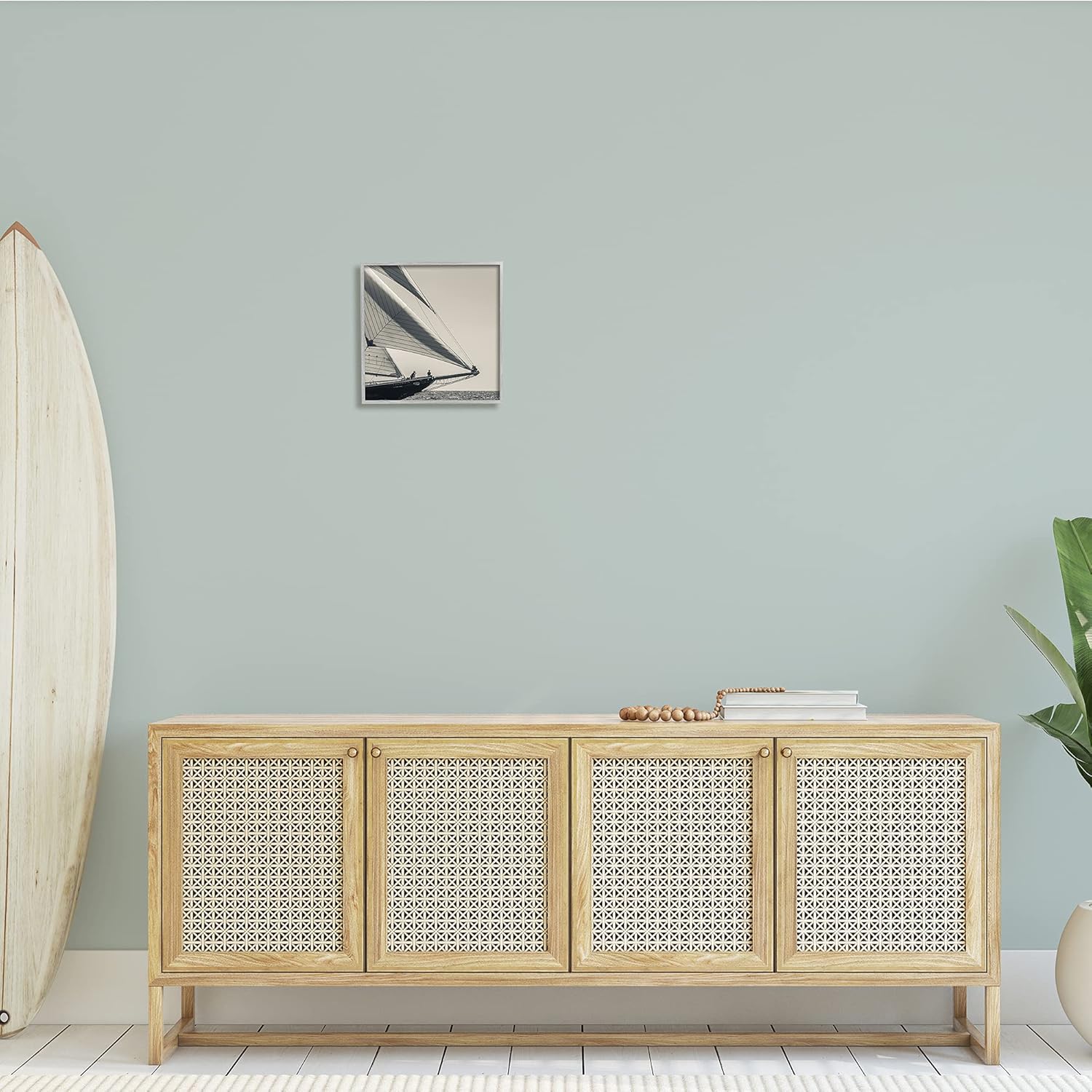 Stupell Industries Vintage Ocean Ship Photography People Resting on Bow, Designed by Danita Delimont Gray Framed Wall Art, 12 x 12, Grey