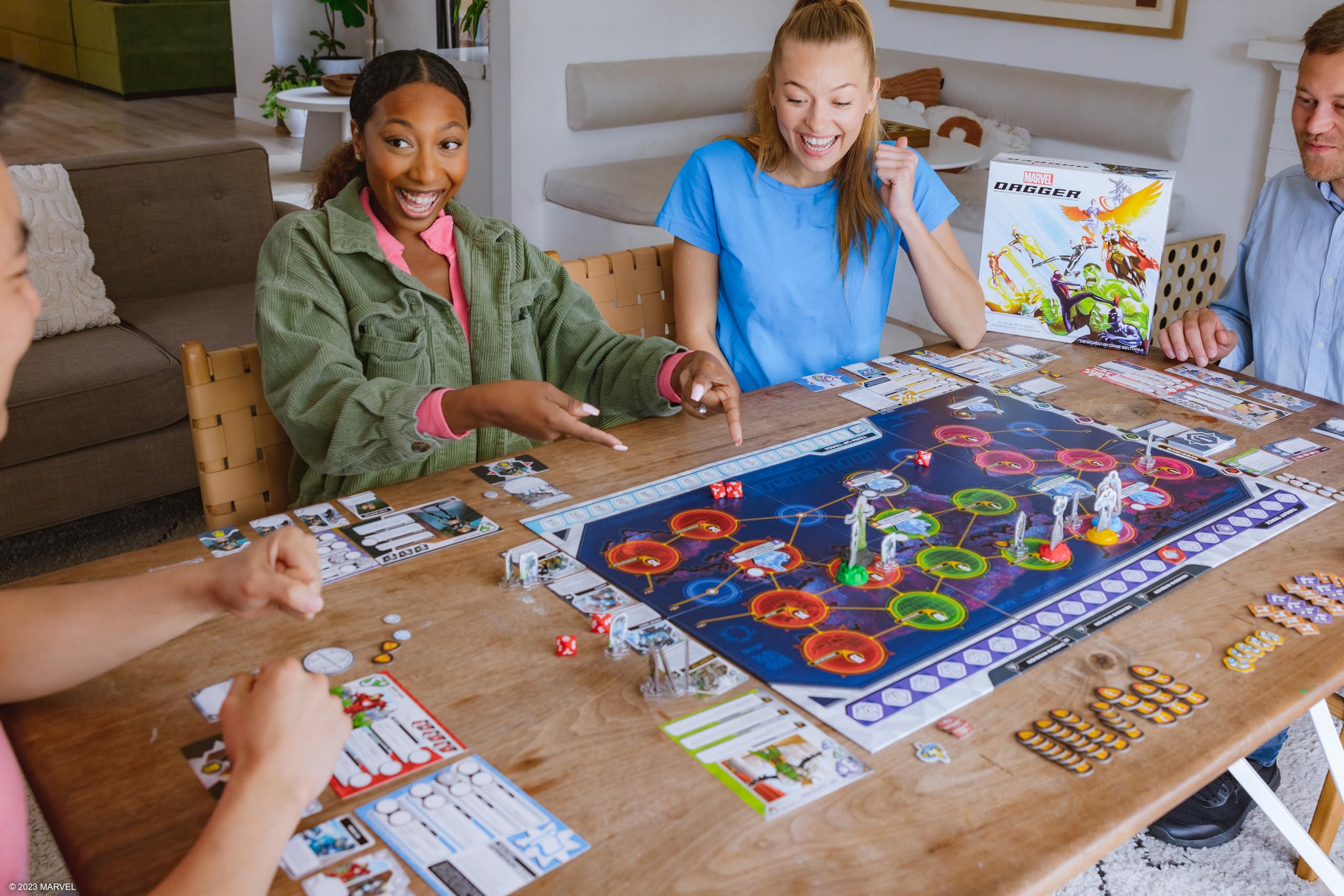 Fantasy Flight Games | Marvel D.A.G.G.E.R. | Juego de Mesa Cooperativo | Estrategia de Superhéroes | A Partir de 12 Años | De 1 a 5 Jugadores | 3-4 Horas por Partida | Español