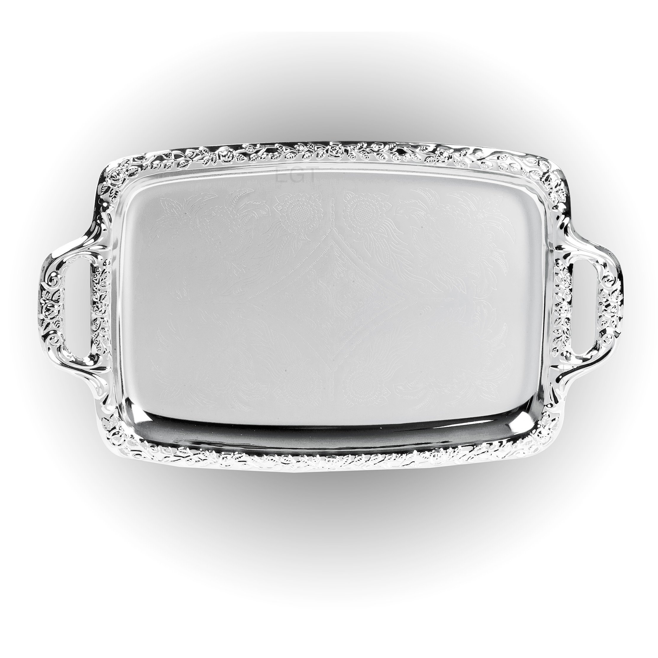 Silver Effect Polished Aluminium Rectangle Serving Tray Dinner Platter Tableware Drinks Tea Metal Dinner Dish Plate