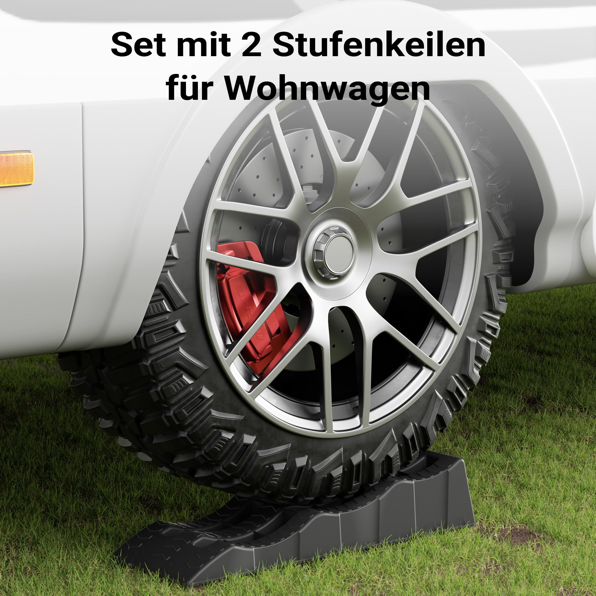 XPOtool Round Caravan Wedges With Bubble Level Trailer Levelers