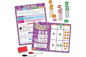 Magnetic Dry Erase Base Ten Blocks for Addition Math Games