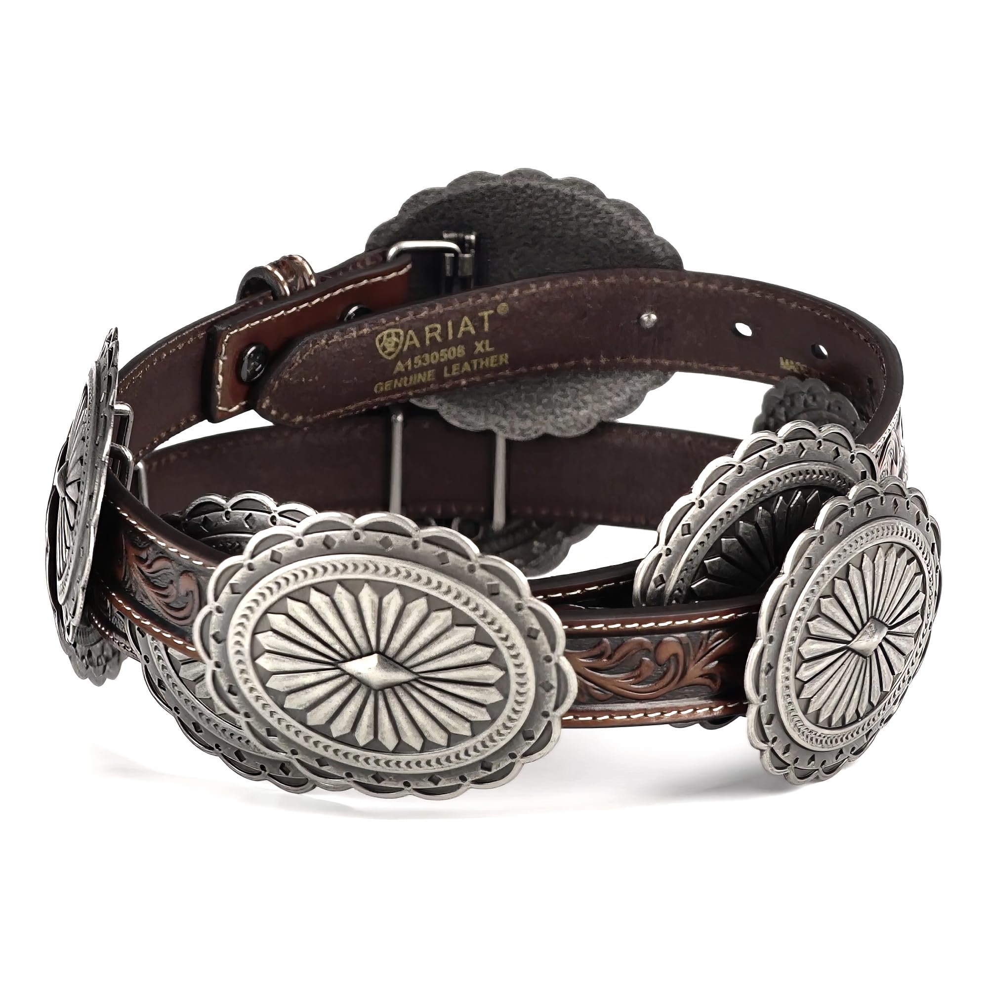 ARIAT Women's Tooled Oval Concho Western Belt