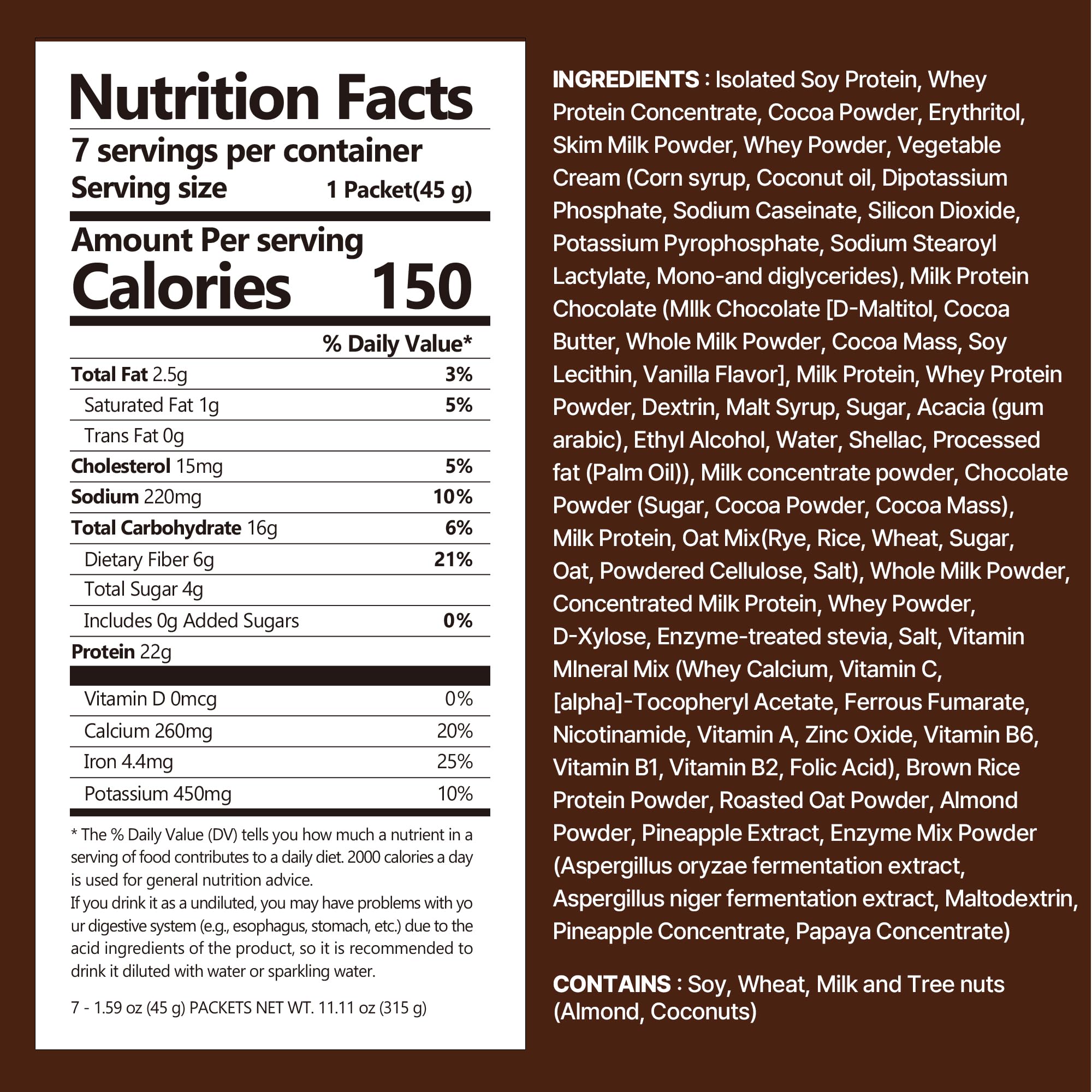 Flimeal Chocolate Protein Shake With Crunchy Protein Balls Protein Smoothie Powder - 22g Protein Low Sugar Keto-Friendly Meal — view 2