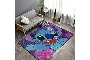 Adorable Cartoon Blue Monster Dog Rug