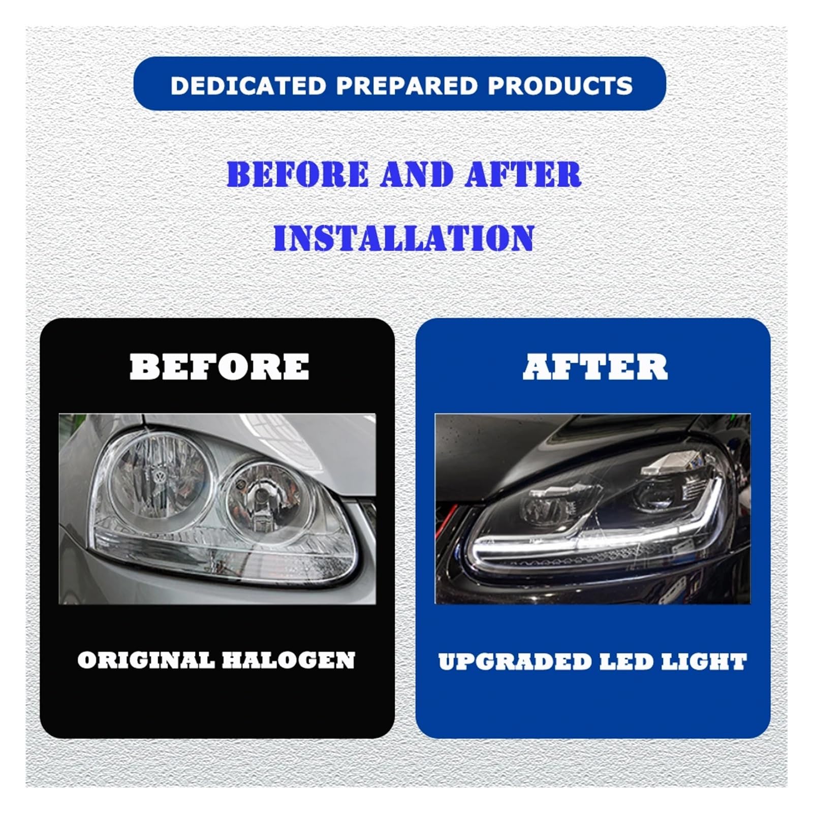 Pasuje do VW GOLF 5 MK5 03-11 w nowym stylu pełna dioda LED DRL reflektor samochodowy montaż sygnału akcesoria samochodowe zmodyfikowana lampa gorące reflektory LED(Smoke one pair)