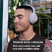 Vista 2 de Sony WH-1000XM4 Auriculares inalámbricos premium con cancelación de ruido sobre la oreja con micrófono para llamadas telefónicas y control de voz