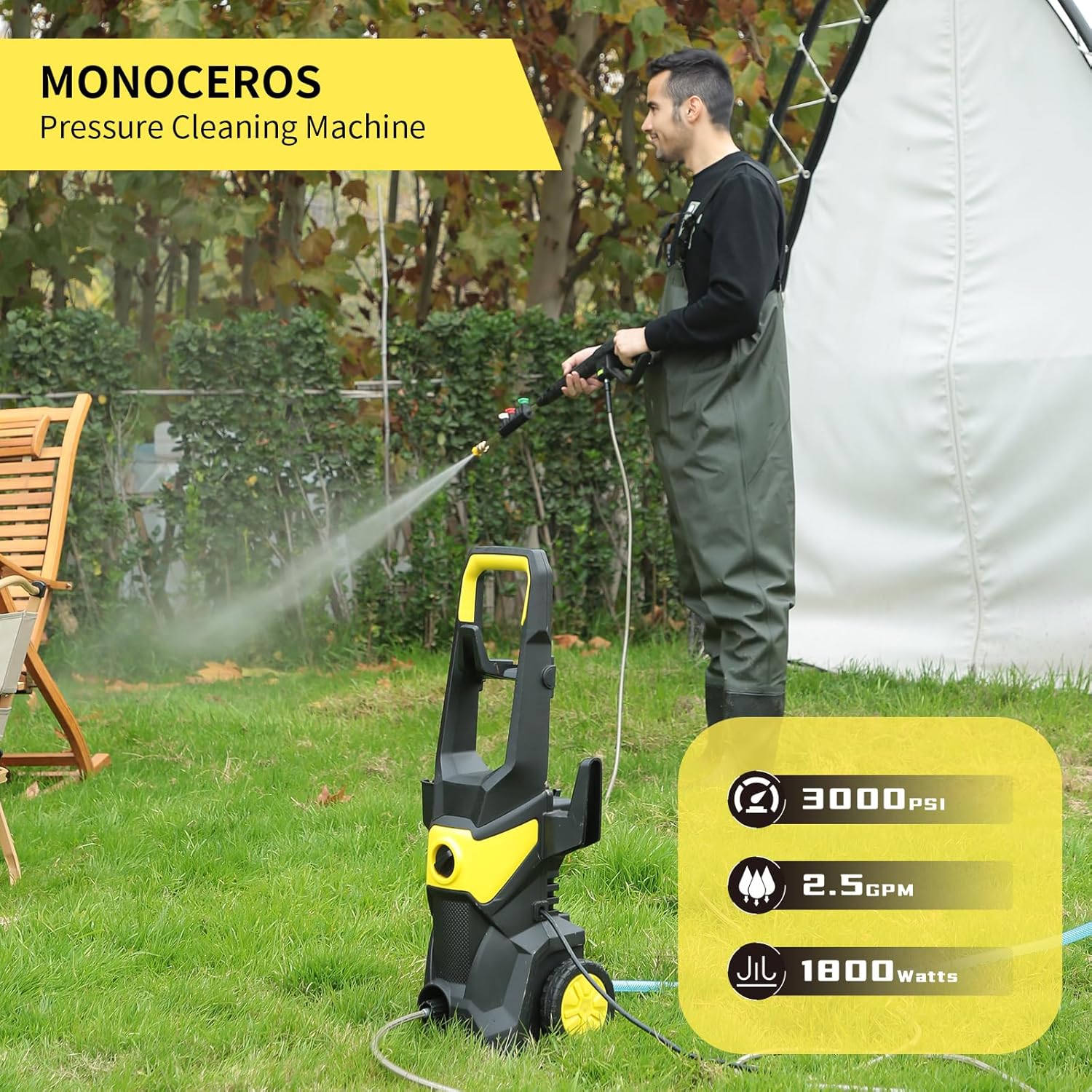 Unleash Power: MONOCEROS 3000 PSI Electric Pressure Washer Review