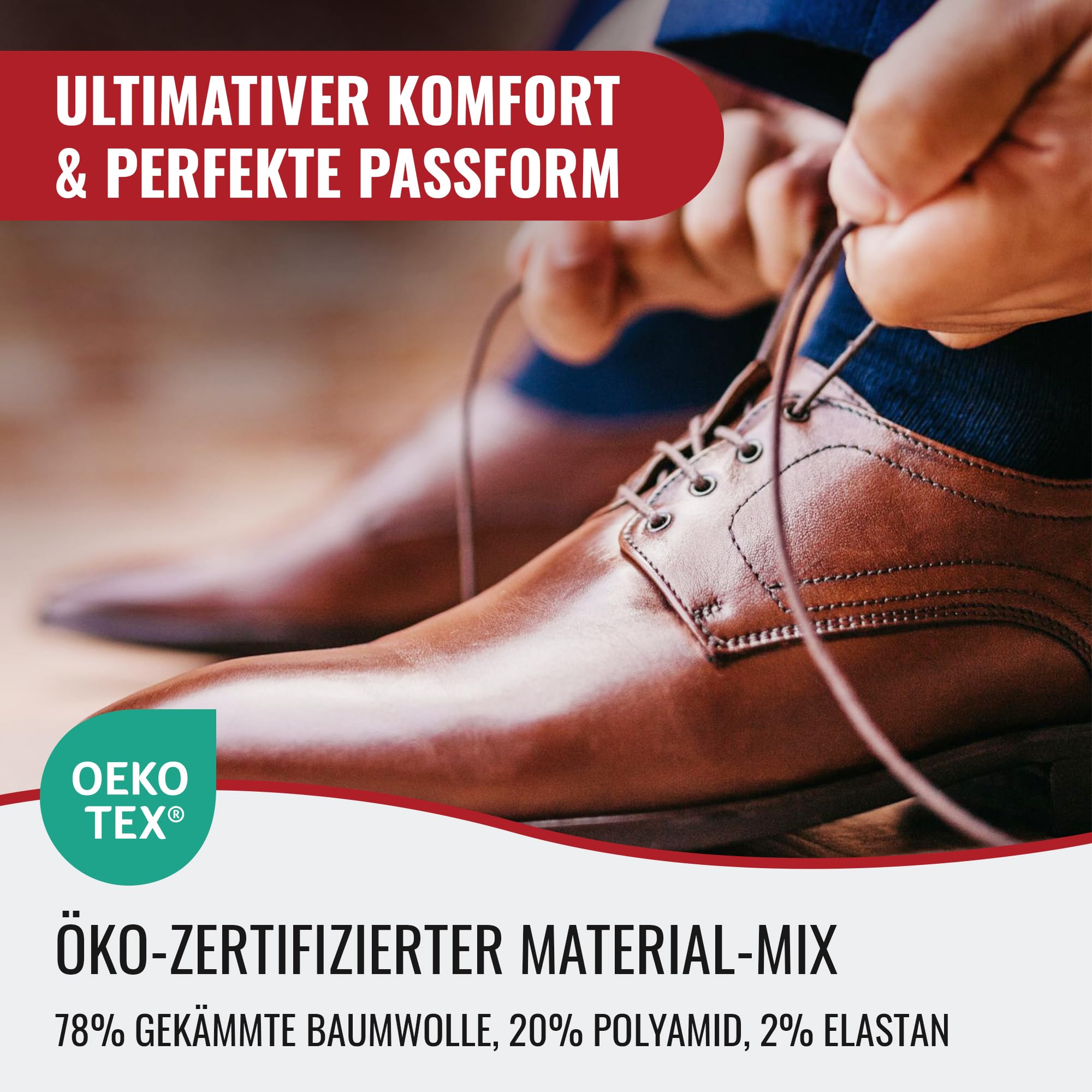 Mat & Vic's Socken Herren 43-46 Baumwolle – OEKO-TEX 100, Made in Europe – Socken Damen 39-42 Baumwolle – Herrensocken schwarz für Business und Freizeit – 5 oder 10 Paar