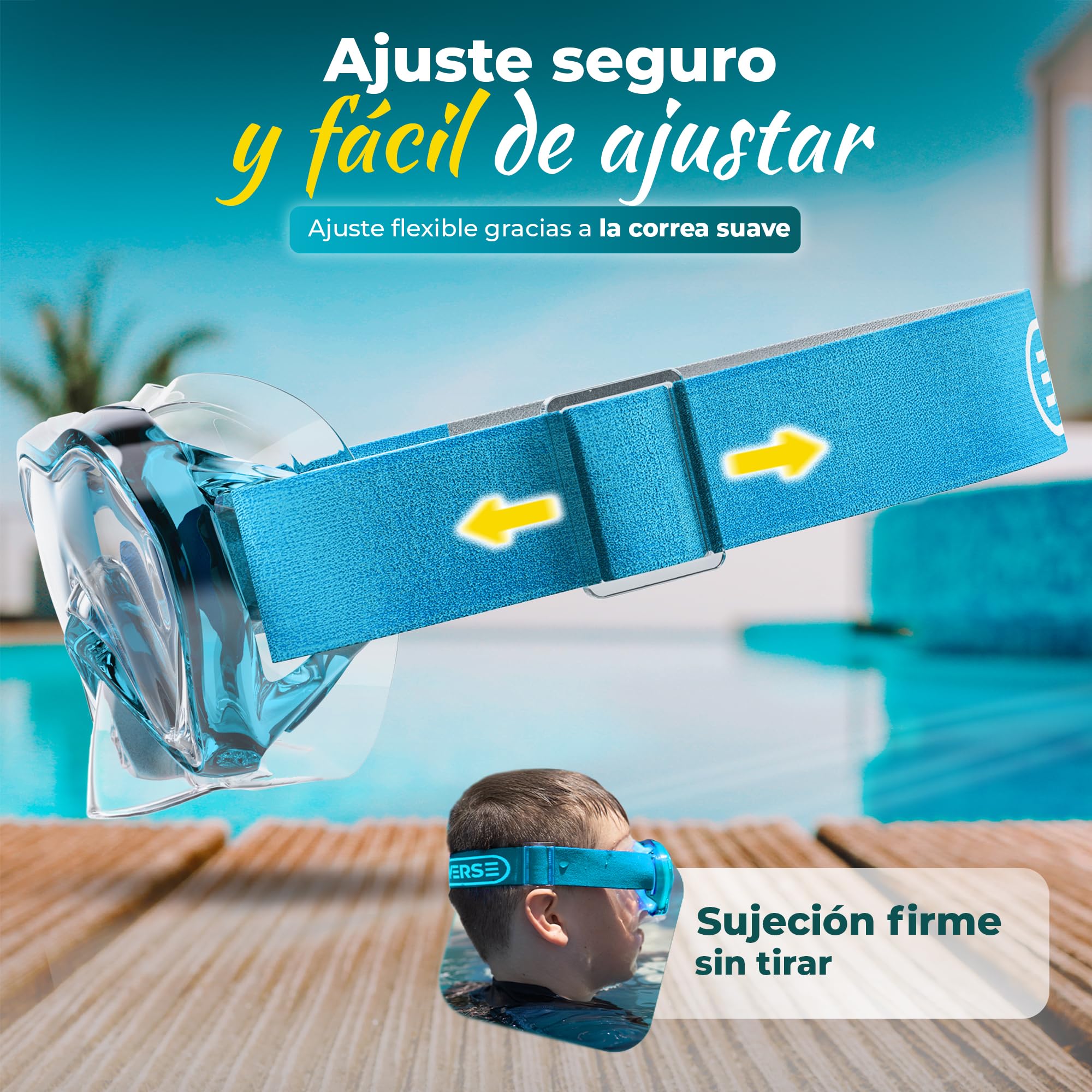 KIDVERSE Gafas Buceo Niña y Niño - Gafas Snorkel - Mascara Buceo con Tubo