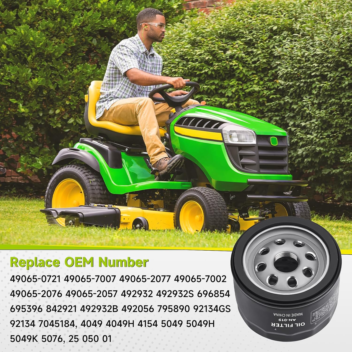 49065-0721 Oil Filter 49065-7007 for Kawasaki FX600V FR691V FR730V FR651V FR541V FR600V FX600V FS730 FS730V FX600V (6PCS)