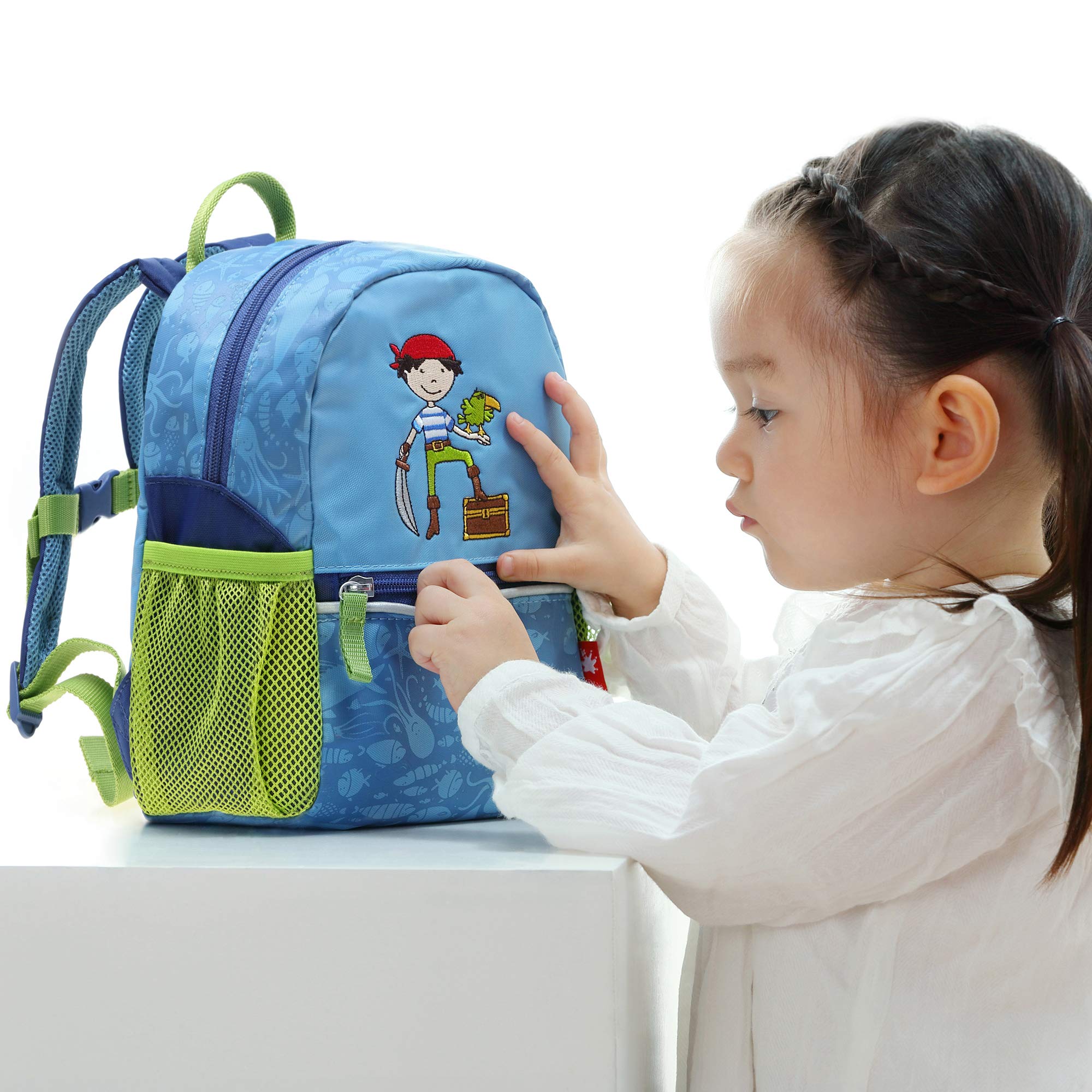Sigikid Rucksack klein, Sammy Samoa Zainetto per bambini, 25 cm, 6.05 liters, Blu (Blau)