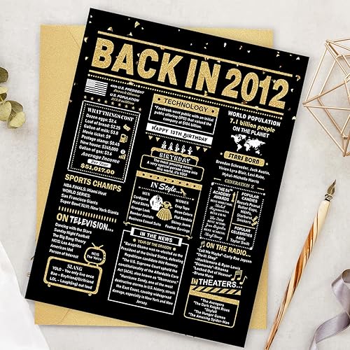 Miniatura 2 de Tarjeta de cumpleaños número 13, decoraciones de cumpleaños número 13 para niñas y niños, regalos de cumpleaños de 13 para hija e hijo, tarjeta de